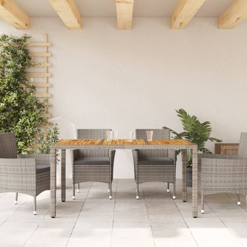 vidaXL Gartentisch Gartentisch mit nholz-Platte Grau günstig online kaufen