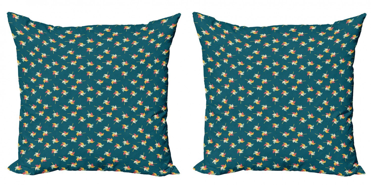 Kissenbezüge Modern (2 Digitaldruck, Graphic Pinwheel Doppelseitiger Pattern Abakuhaus Kids Accent Stück)