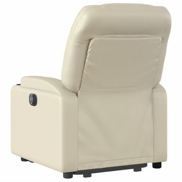 vidaXL Sessel Massagesessel mit Aufstehhilfe Elektrisch Creme Kunstleder (1-St)