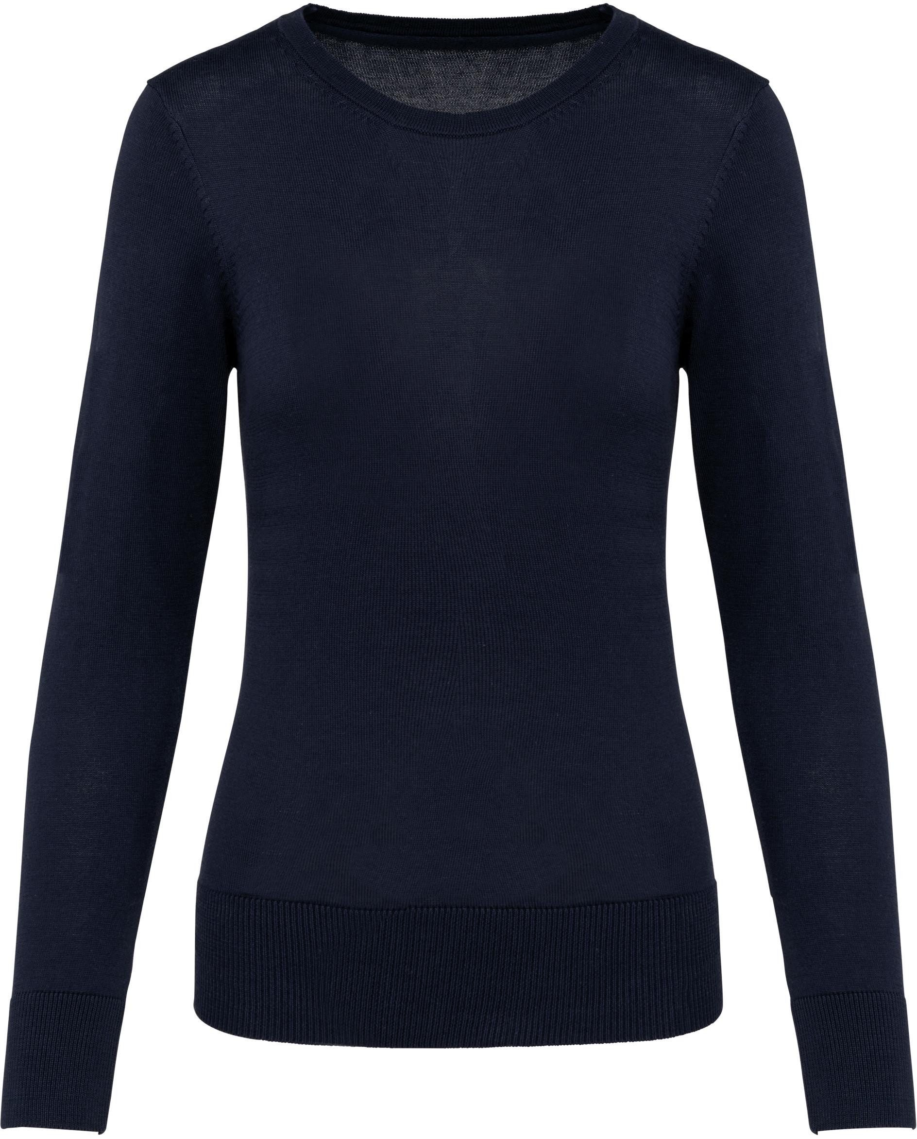 Sweatshirt Supima®-Damenpullover mit Rundhalsausschnitt