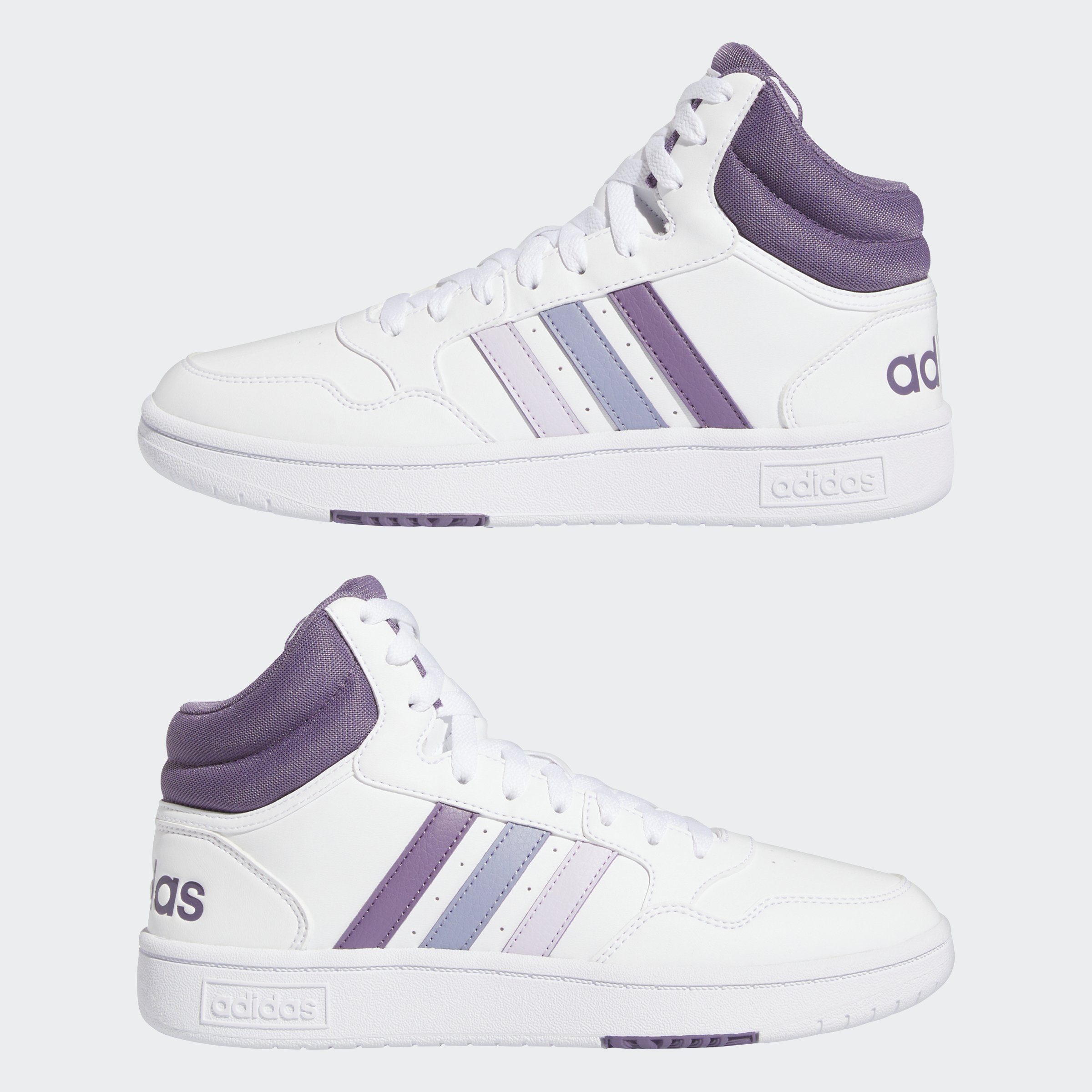 Sportswear / Violet Cloud 3.0 Silver adidas MID HOOPS / White Silver Dawn Sneaker