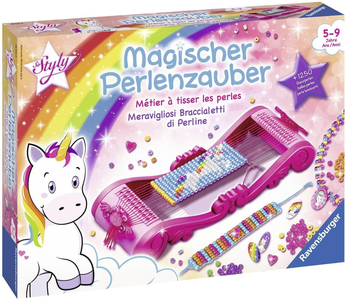 Ravensburger Kreativset So Styly, Magischer Perlenzauber Einhorn, (Set), Made in Europe