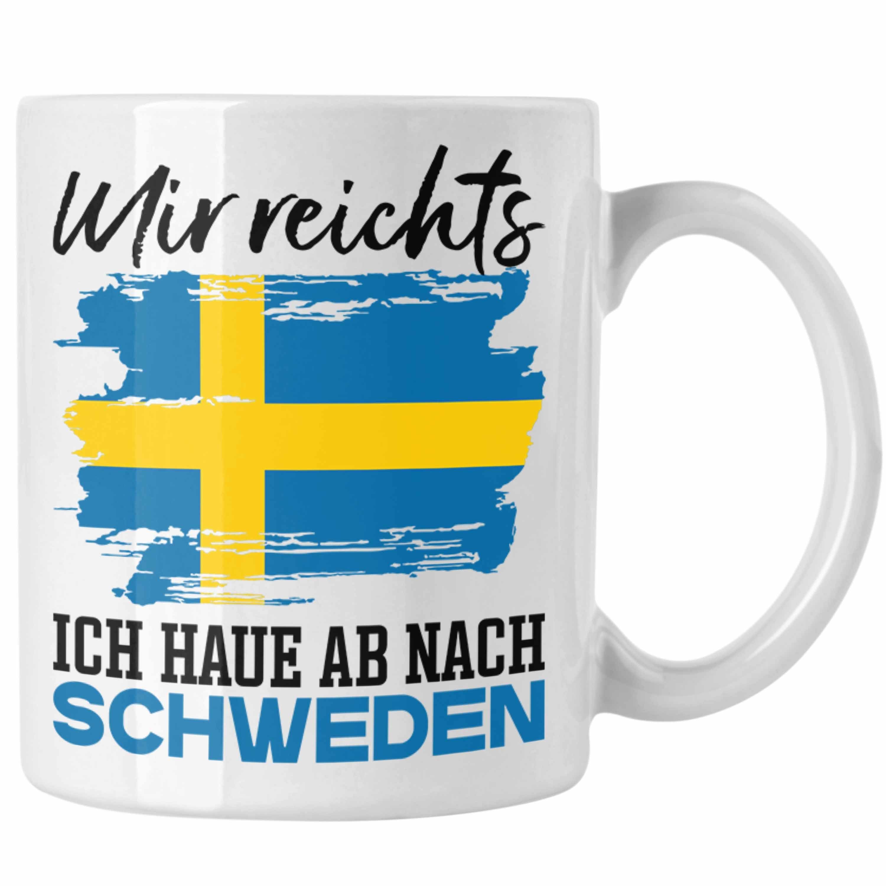 Trendation Tasse Mir Reichts Ich Hau Ab Nach Schweden Tasse Geschenk Urlaub Schweden U Weiss
