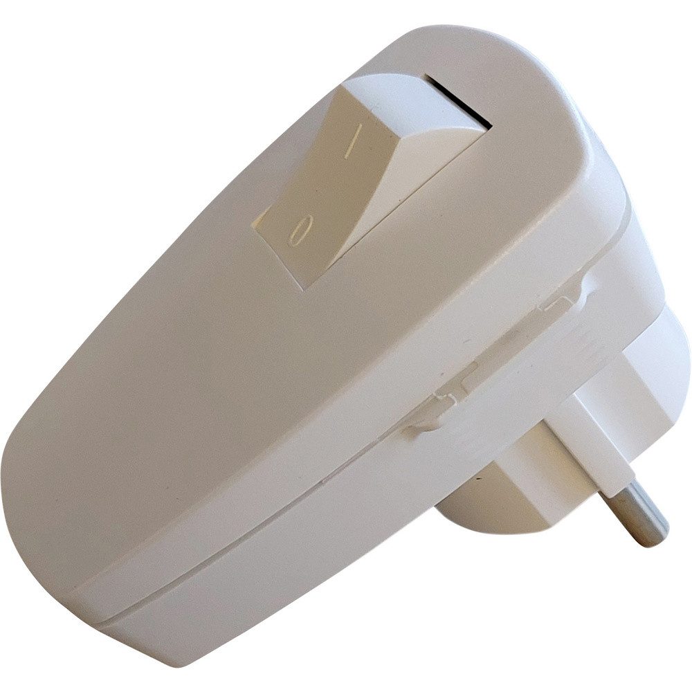 N & L N & L 10231 Schutzkontakt-Winkelstecker Kunststoff mit Schalter 230 V Steckernetzteil