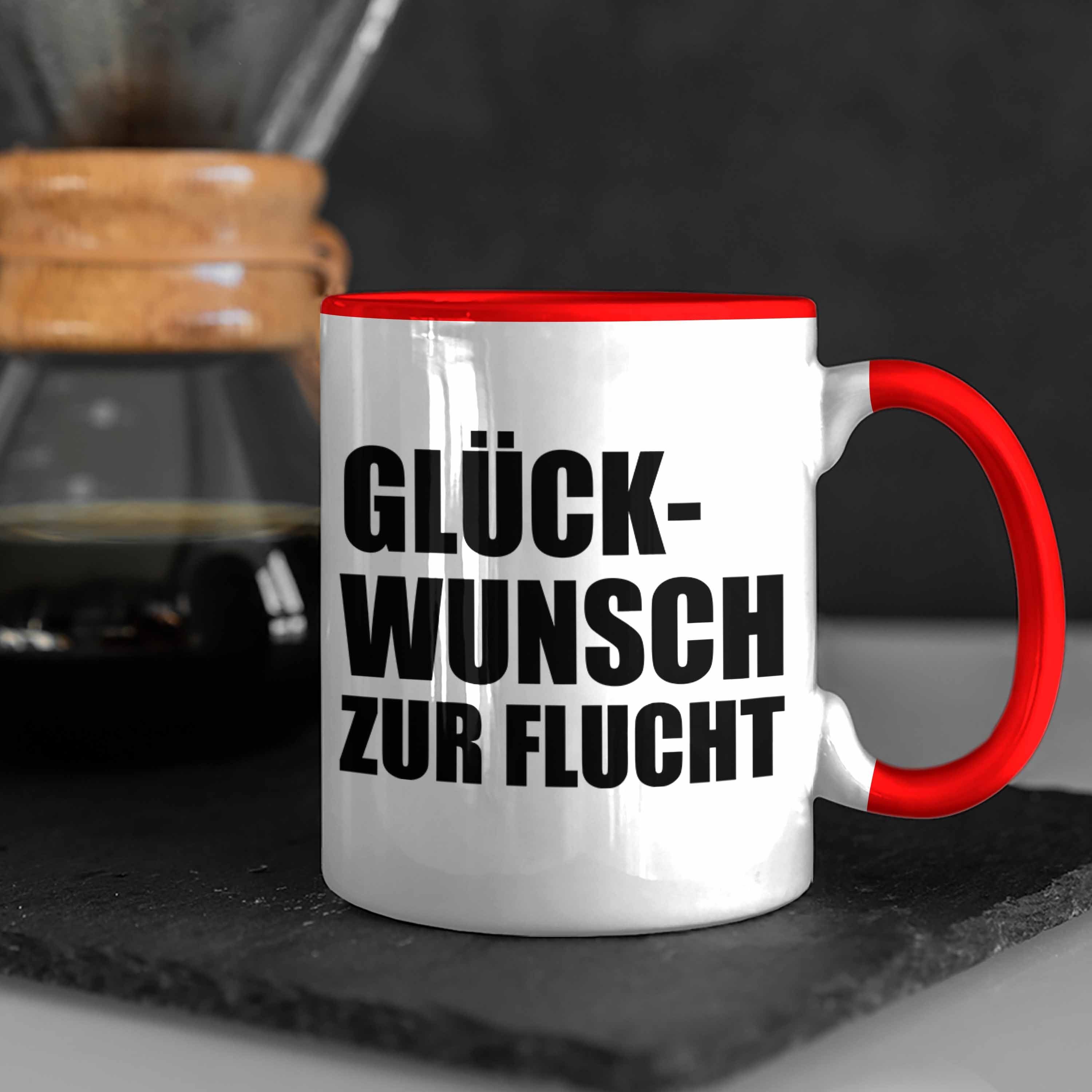 Kollegin Glückwunsch Sprüche Jobwechsel Rot Trendation - Flucht Kaffeetasse Zur Tasse Kollege Lustig Tasse Abschiedsgeschenk Geschenk Trendation