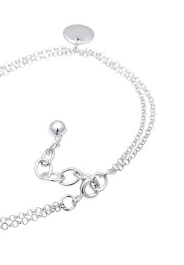 Elli Armband 2-reihig mit Plättchen 925 Silber