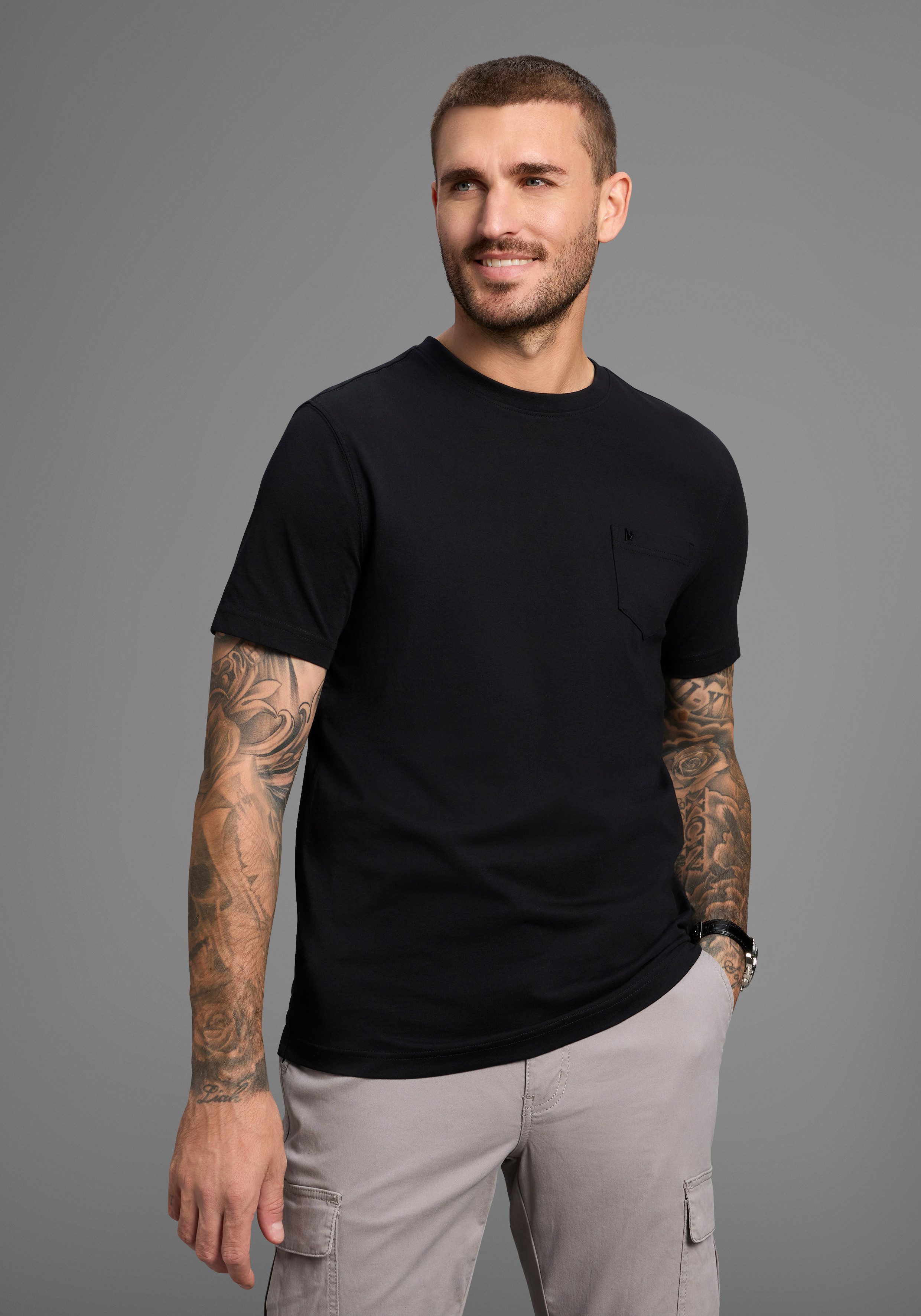 Bruno Banani T-Shirt Gewaschene Optik günstig online kaufen