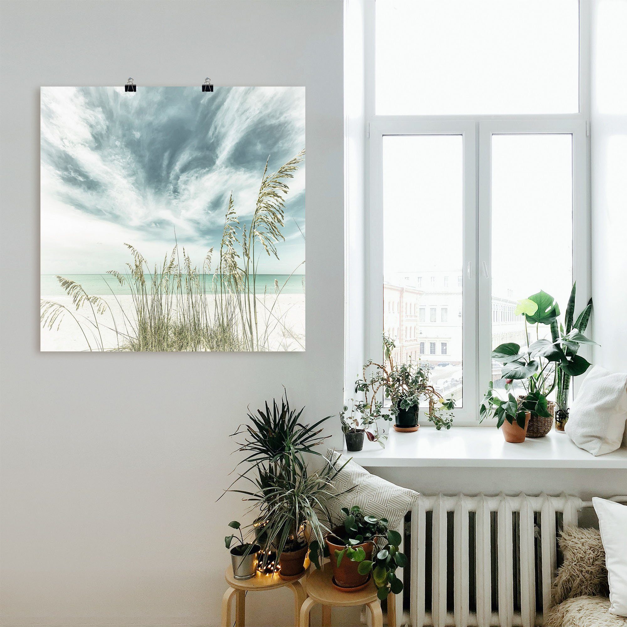 Artland Wandbild Allein am Strand, Strandbilder (1 St), als Leinwandbild, Poster in verschied. Größen