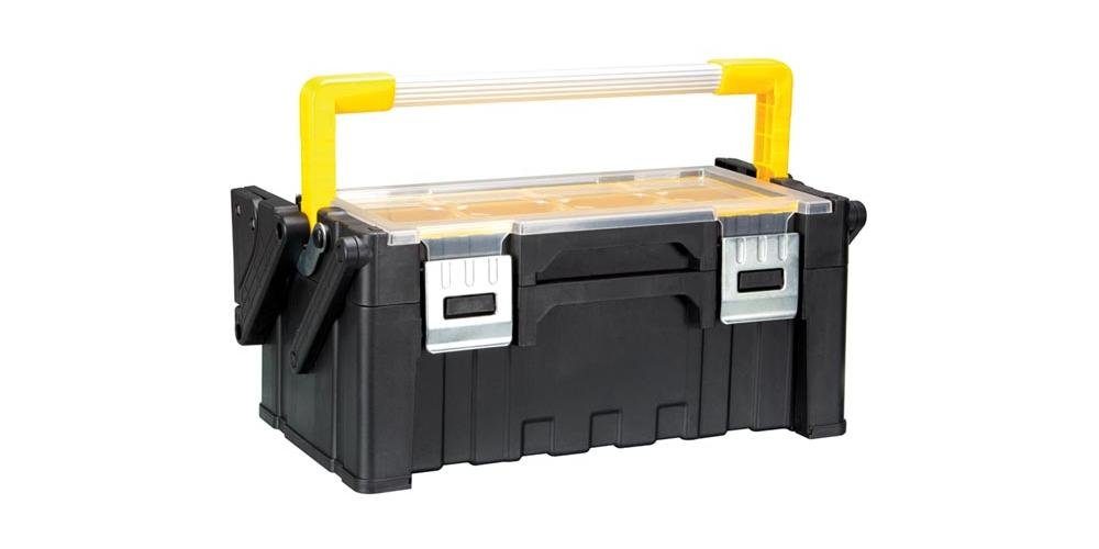 mit PEREL Herausnehmbaren L Kunststoff-Werkzeugkasten - Werkzeugbox 21 Boxen