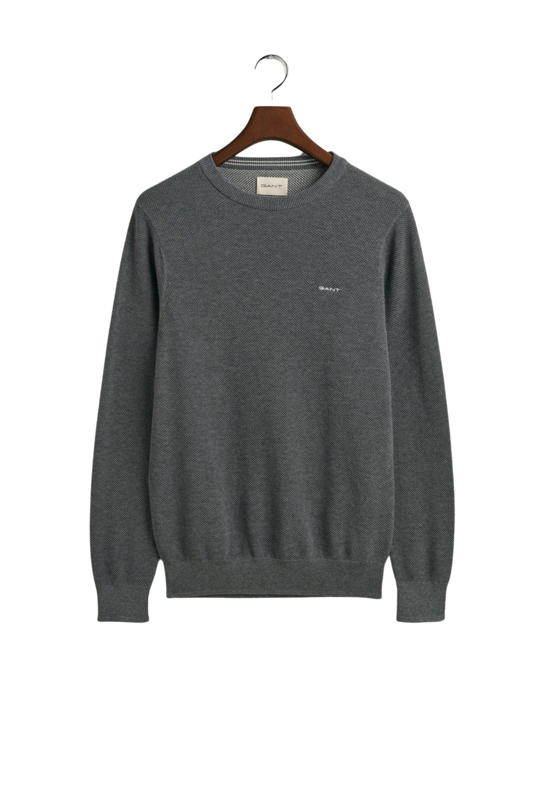 Gant Rundhalspullover COTTON PIQUE C-NECK mit günstig online kaufen