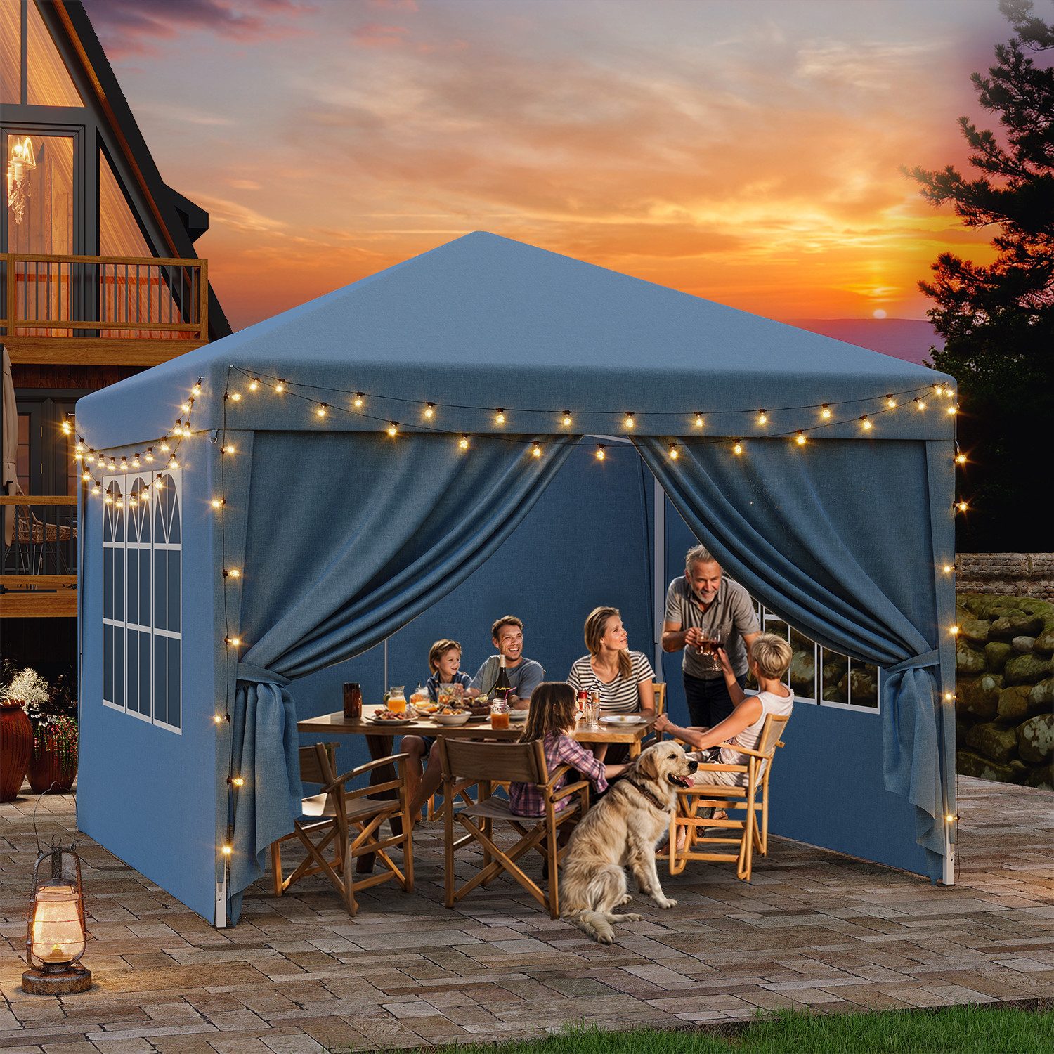 HOMALL Faltpavillon Faltbares Gartenzelt Gazebo 2*2/3*3 günstig online kaufen