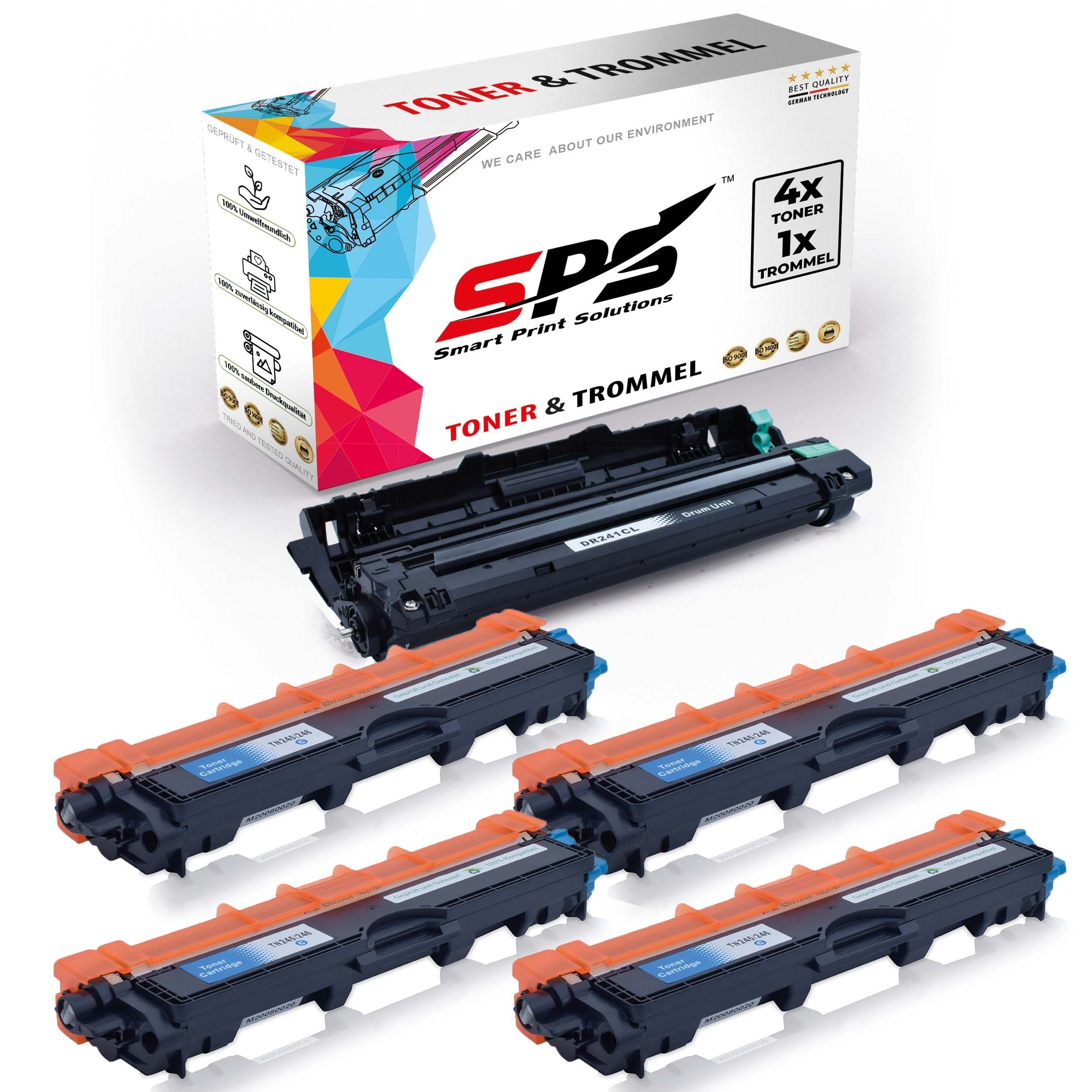 SPS Tonerkartusche Kompatibel Pack) für DCP-9015 DR-241CL Brother (5er TN-245C