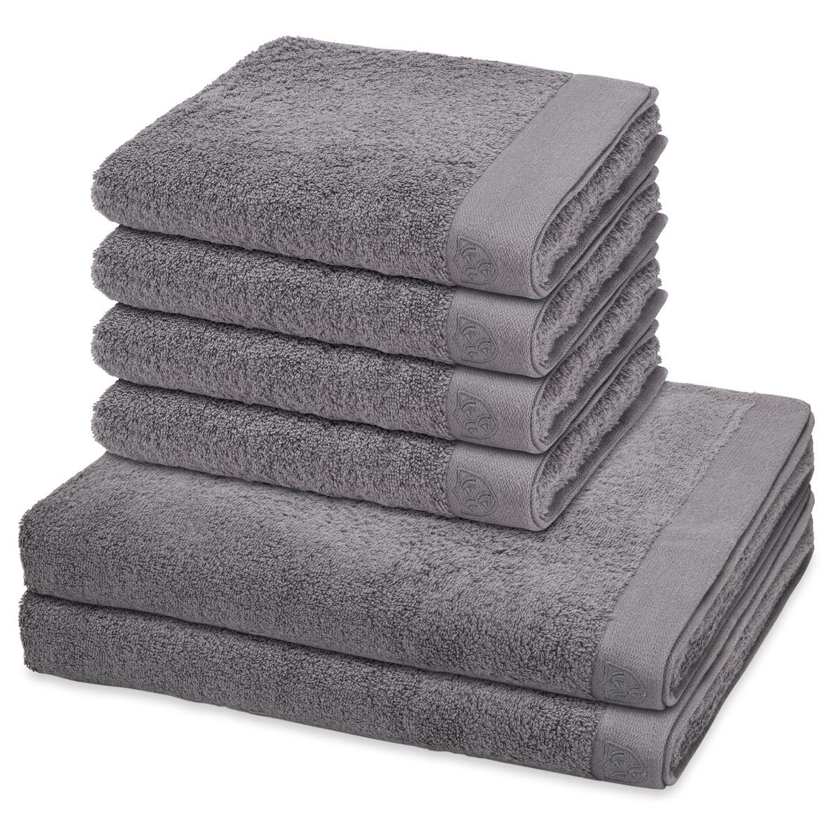 ROSS Handtuch Set Doubleface Stripes, Frottee (Spar-Set, 6-St), 4 X Handtuch 2 X Duschtuch im Set - Baumwolle - Saugstark