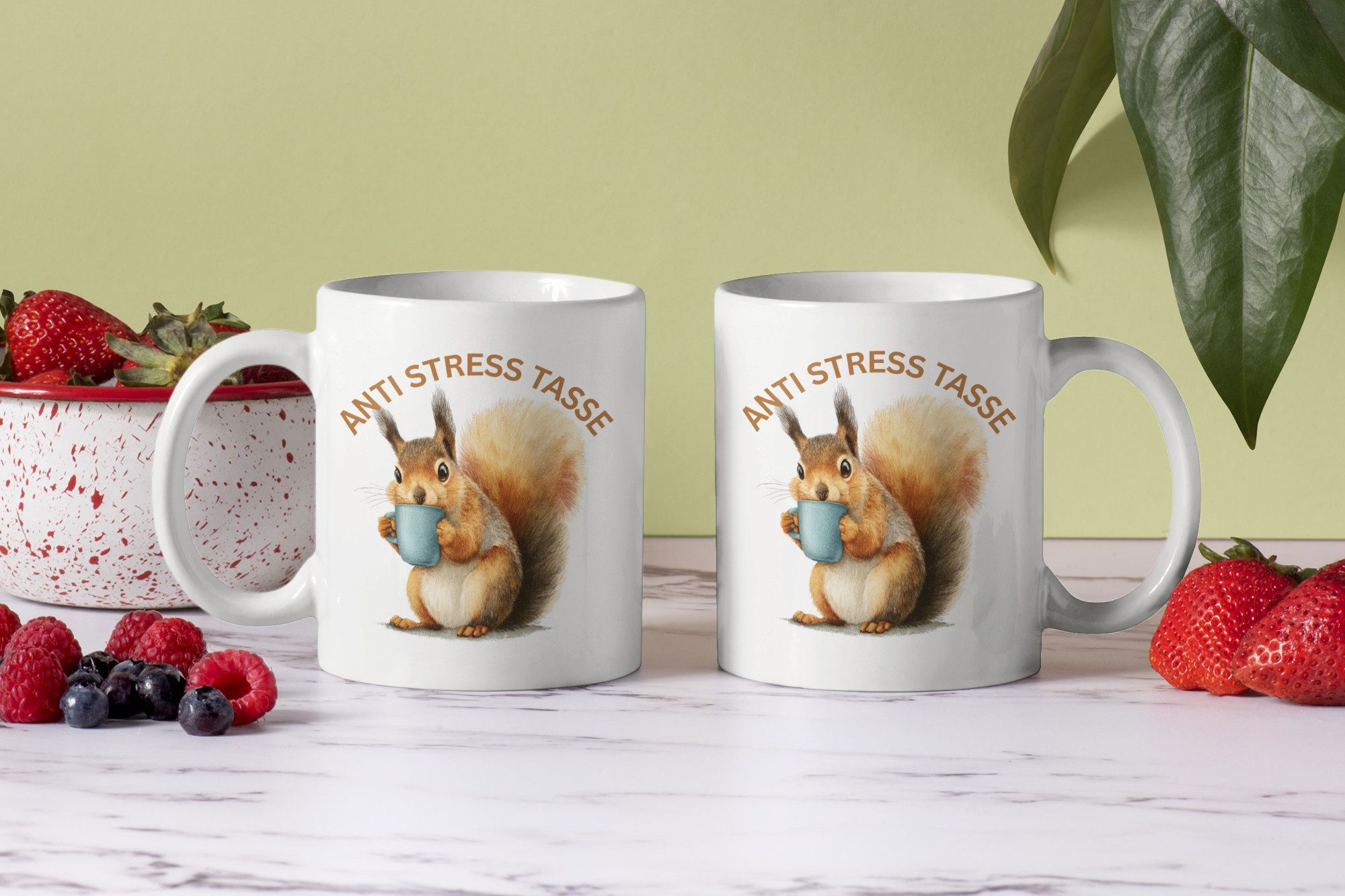 WS-Trend Tasse Anti Stress Eichhörnchen Kaffeetasse Teetasse Tasse Geschenkidee, Keramik