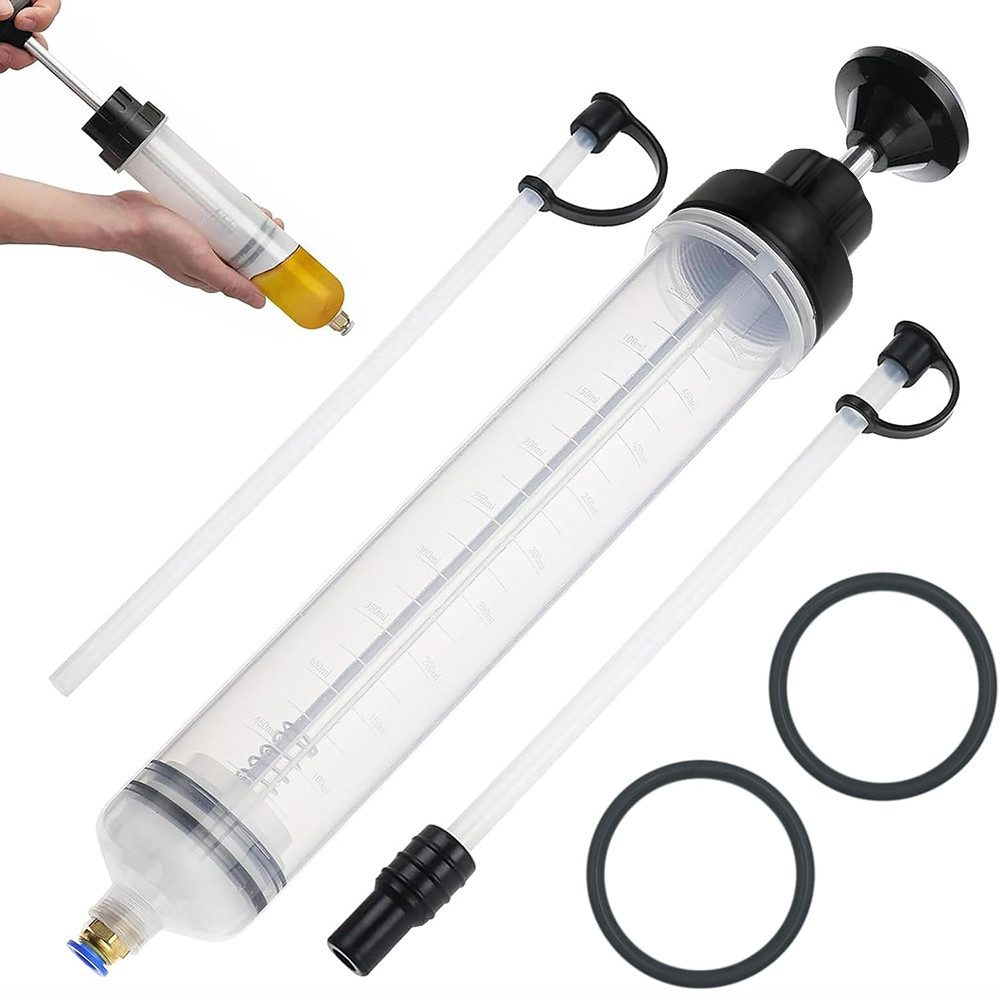 PODOFO Ölabsaugpumpe Ölabsaugpumpe,500CC Ölwechselspritze mit Schlauch für Motor,Ölabsauger (5-tlg)