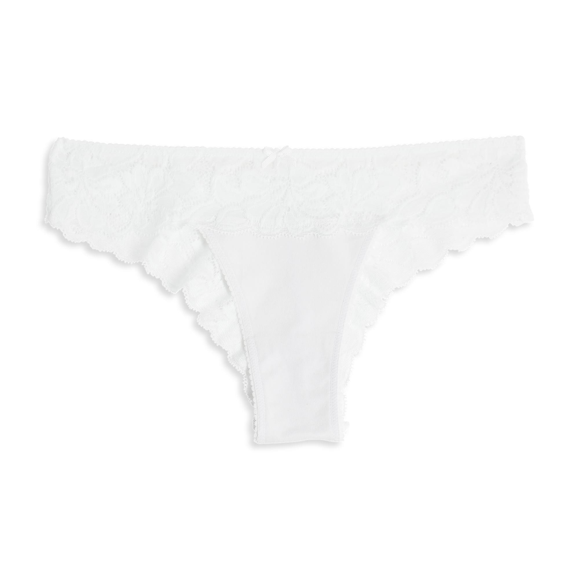Cotonella Brasilslip COTONELLA adc87 Brazilian Slip mit Spitze MY PIZZO 38-44 weiss