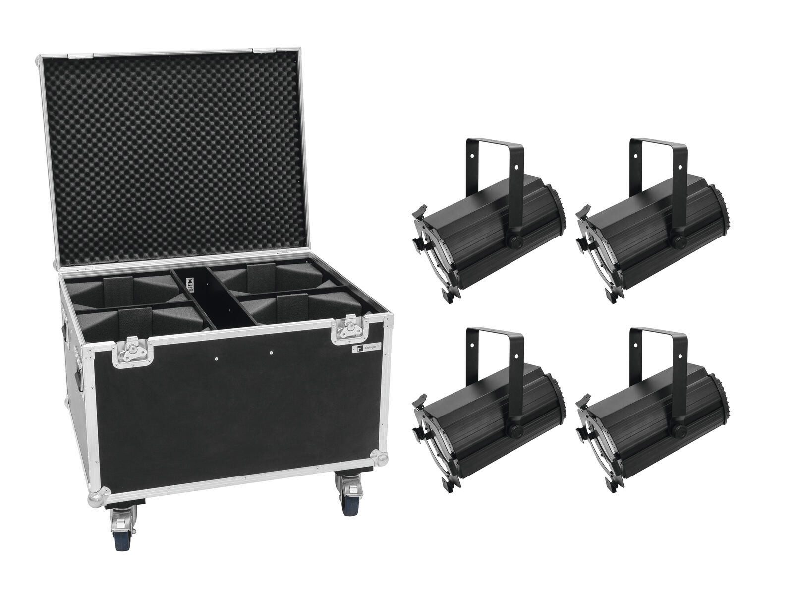 Discolicht EUROLITE Set 4x LED THA-120PC Theater-Spot + Case