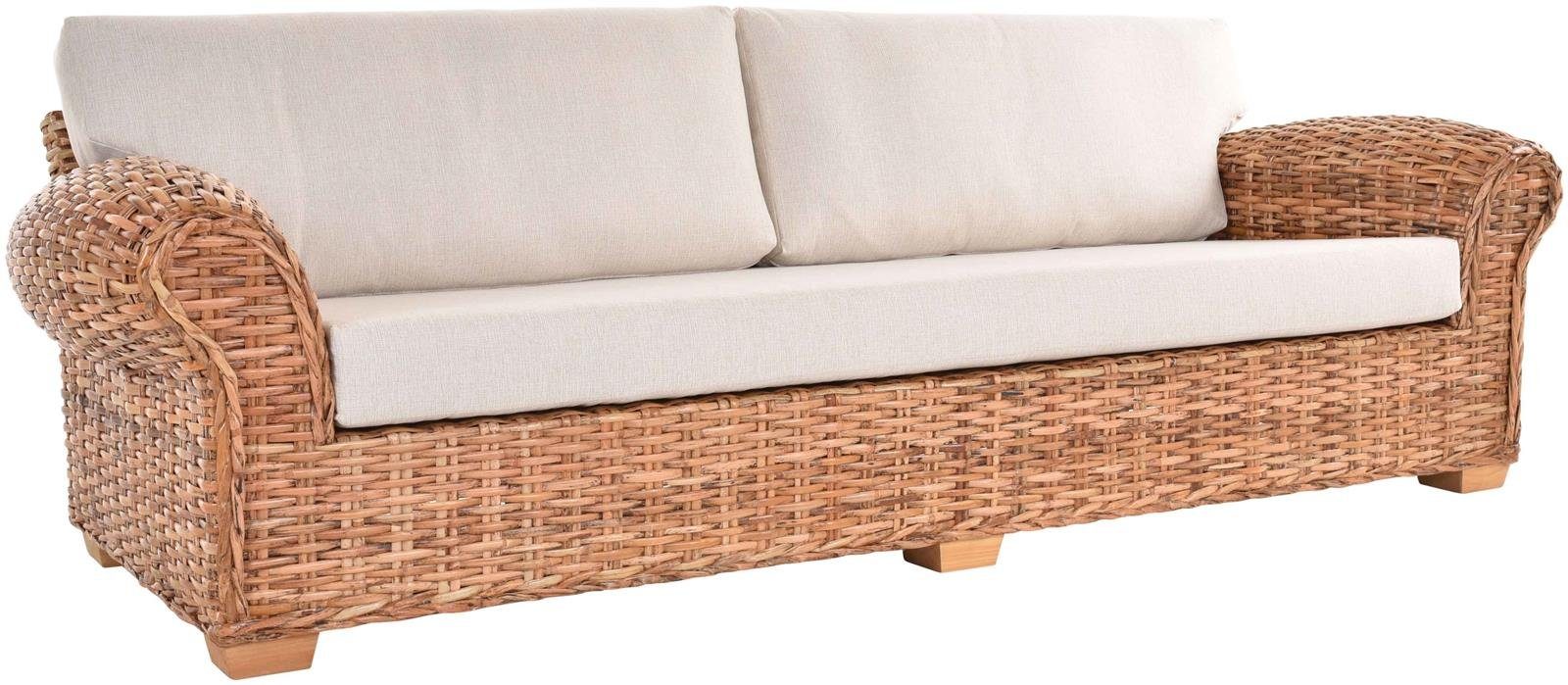 Krines Home Sofa »Rattansofa Chester Lounge Liegesofa Wohnzimmer Couch