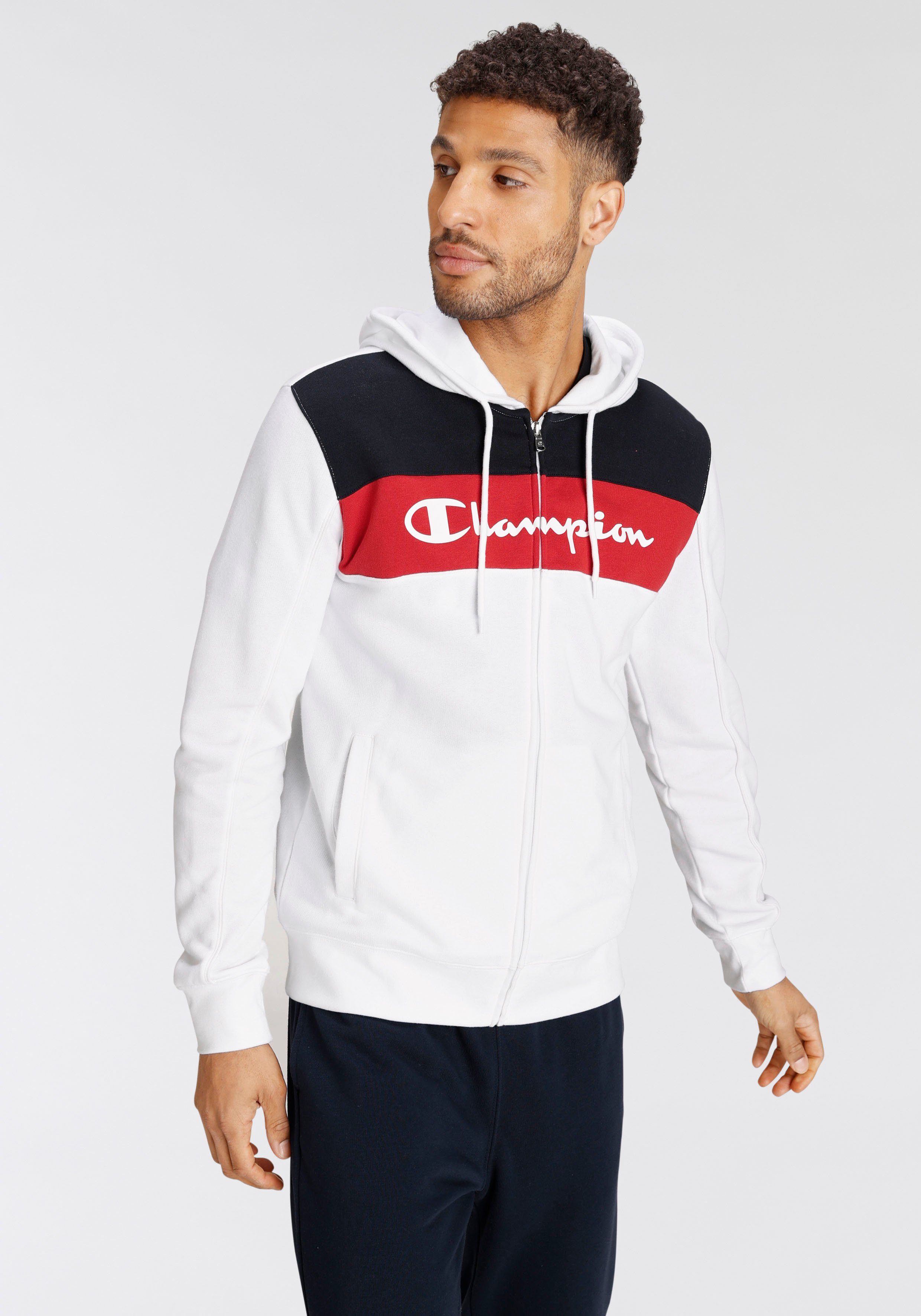 (2-tlg) Suit Hooded Champion Jogginganzug Full weiß Zip