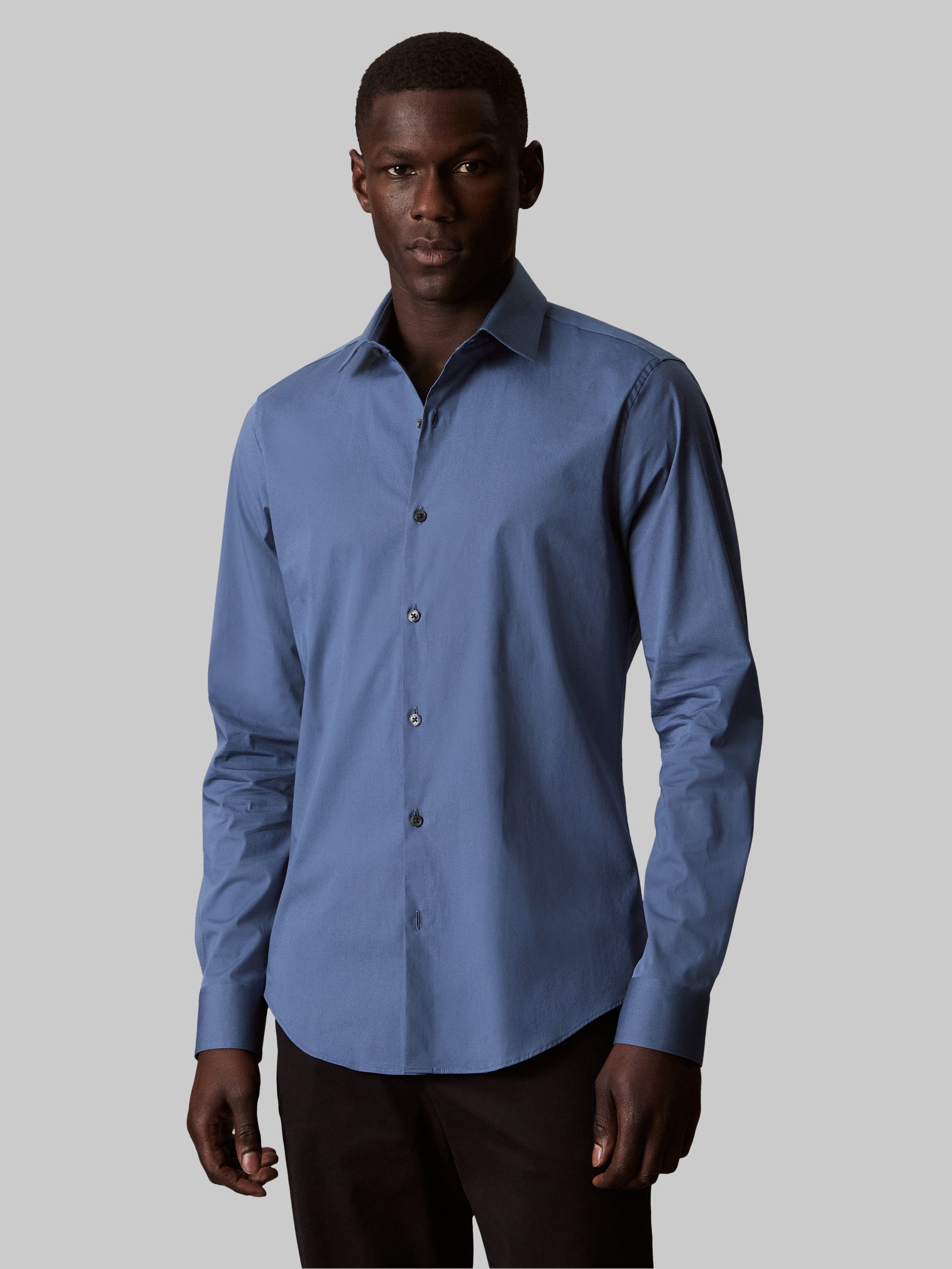 Calvin Klein Businesshemd SLIM ESSENTIALS POPLIN STR SLD Hemdkragen, slim fit