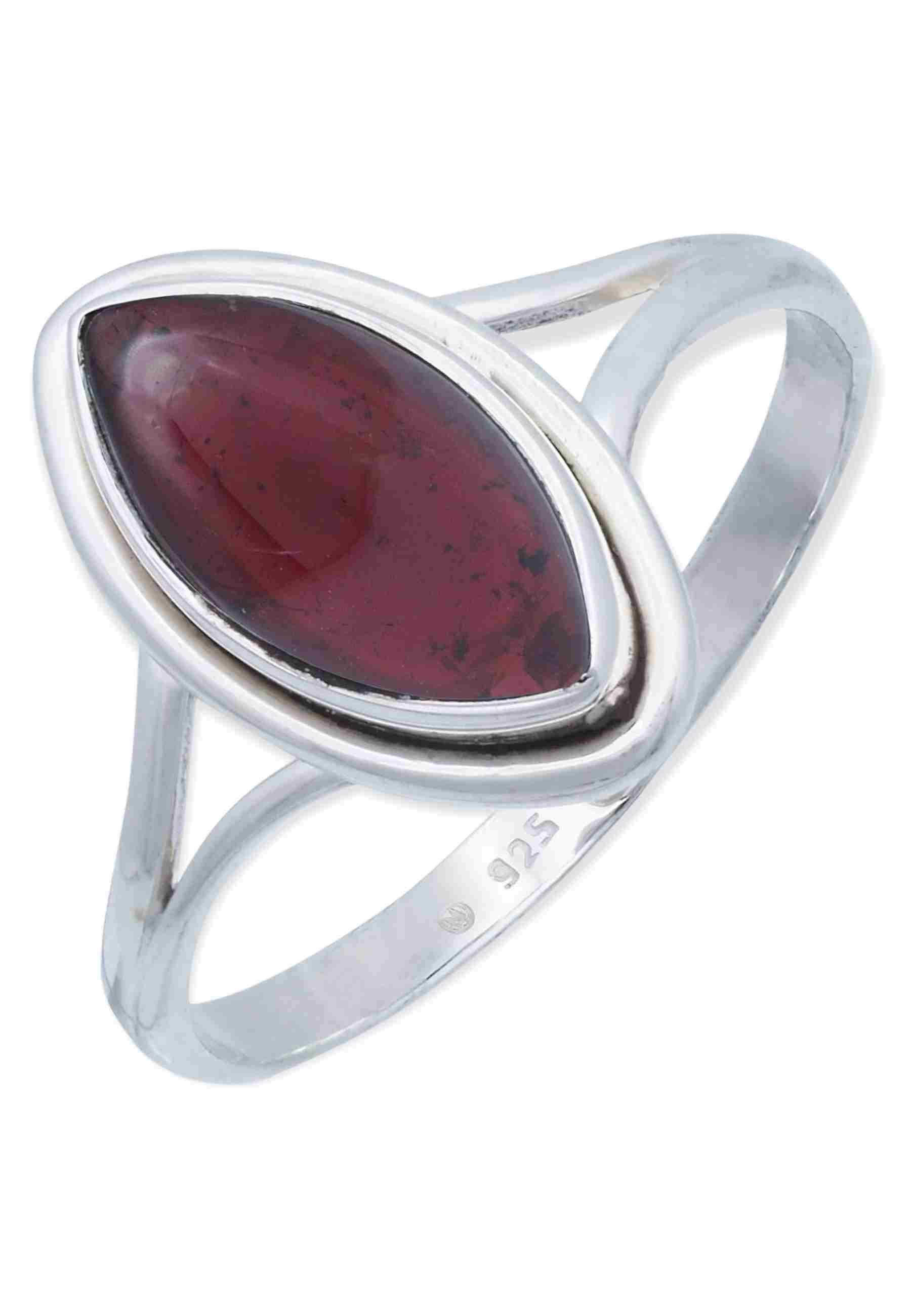 mantraroma Silberring SARALA Ellipse aus 925 Silber mit Granat (Ring mit Sc günstig online kaufen