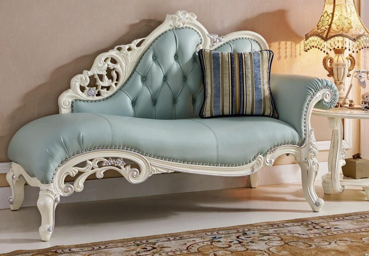 JVmoebel Chaiselongue Chaise Lounge Chesterfield Liege Polster Sofa, Europe in Liegen Made Leder