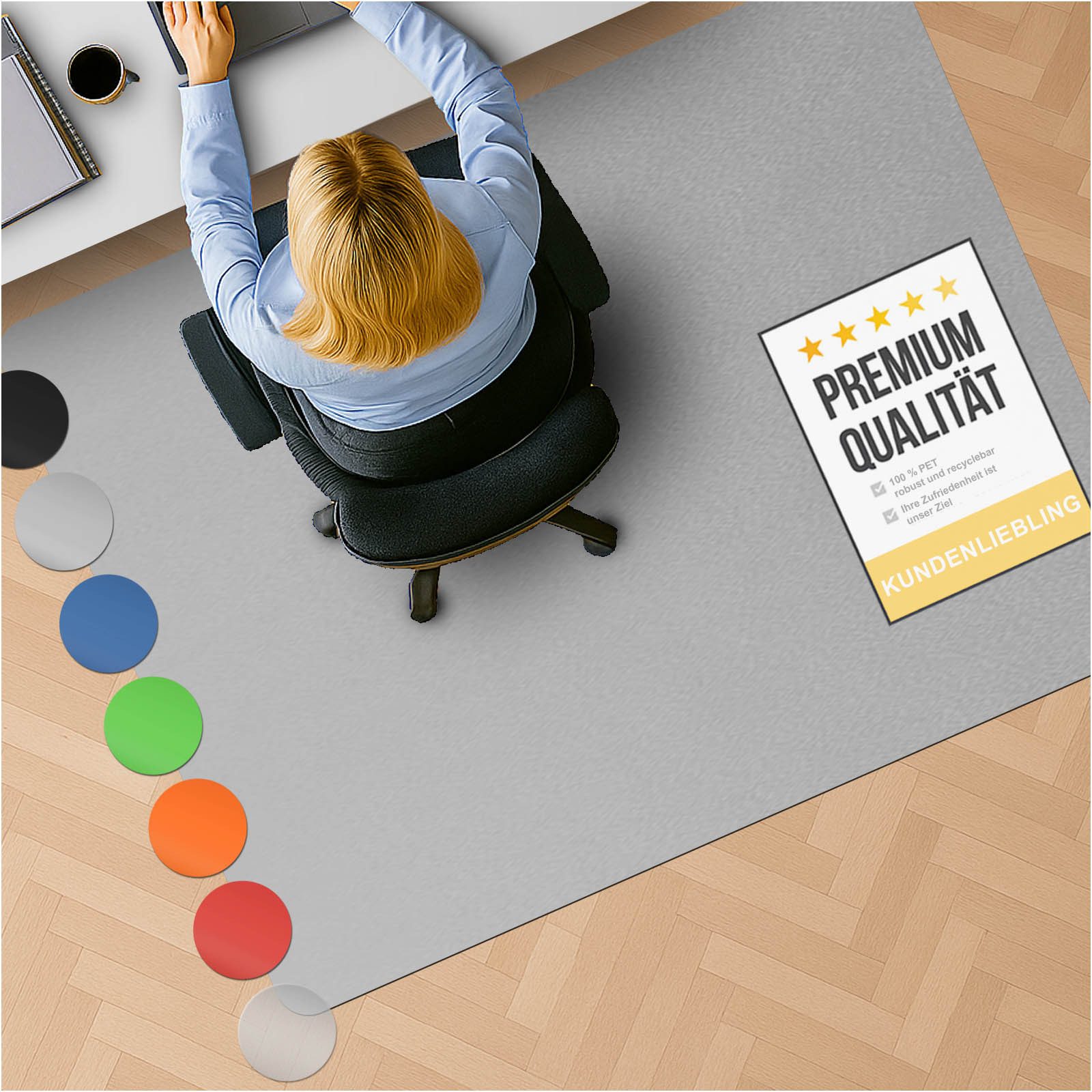 Nova Forma Bodenschutzmatte CHROMA, bunte Stuhlmatte in Trendfarben - Boden günstig online kaufen