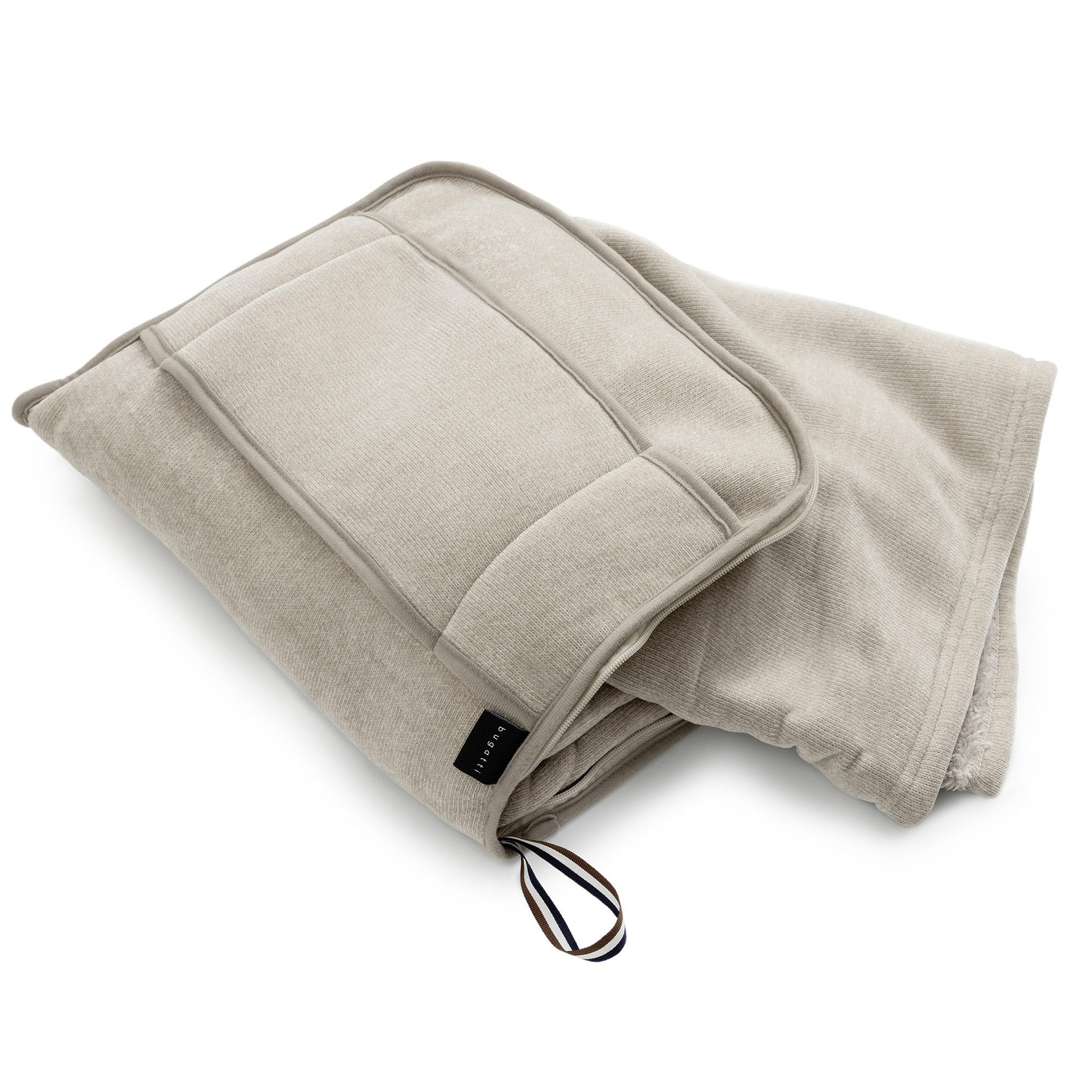 bugatti Tagesdecke Bugatti Reisedecke Doppio Soft Beige 130 × 150 cm – Weiche Reisedecke