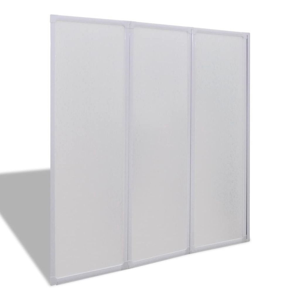 vidaXL Duschwand 120 x 117 cm Badewannenfaltwand 117x120 cm 3 Paneele Faltbar