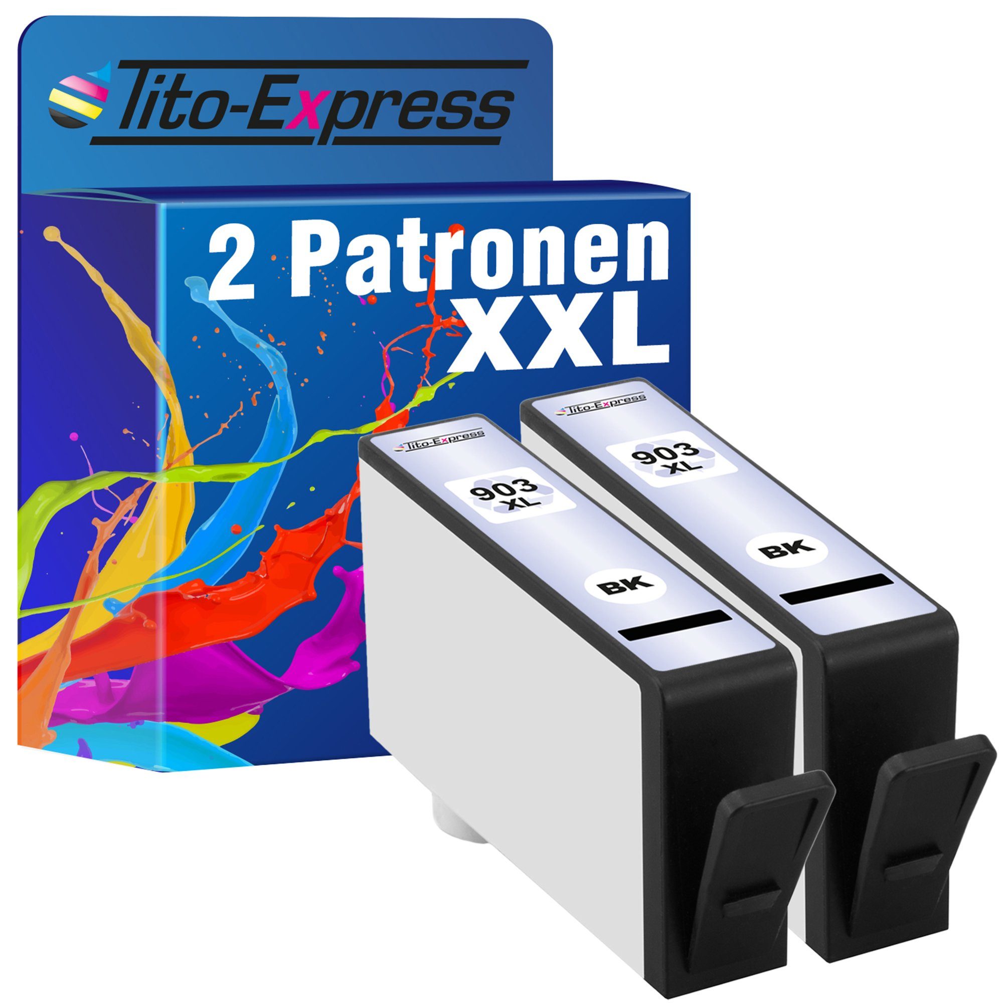 ersetzt Set Multipack (Doppelpack, 2er 6970 6950 Pro) All-in-One 903XL XL Tintenpatrone Tito-Express für Black HP 903XL 6975 6960 Pro Officejet 903