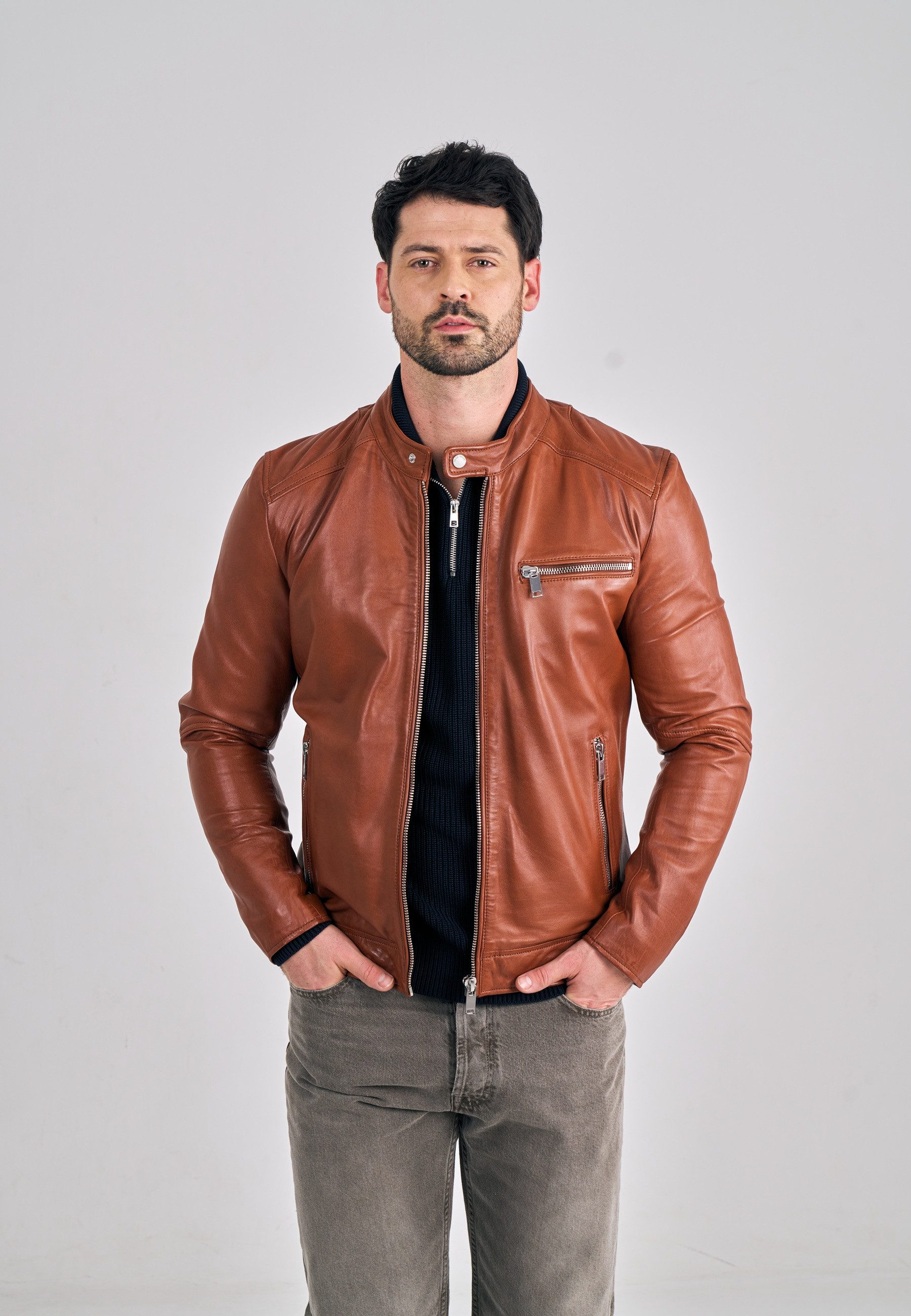 Lederjacke Lucky Jim-FN