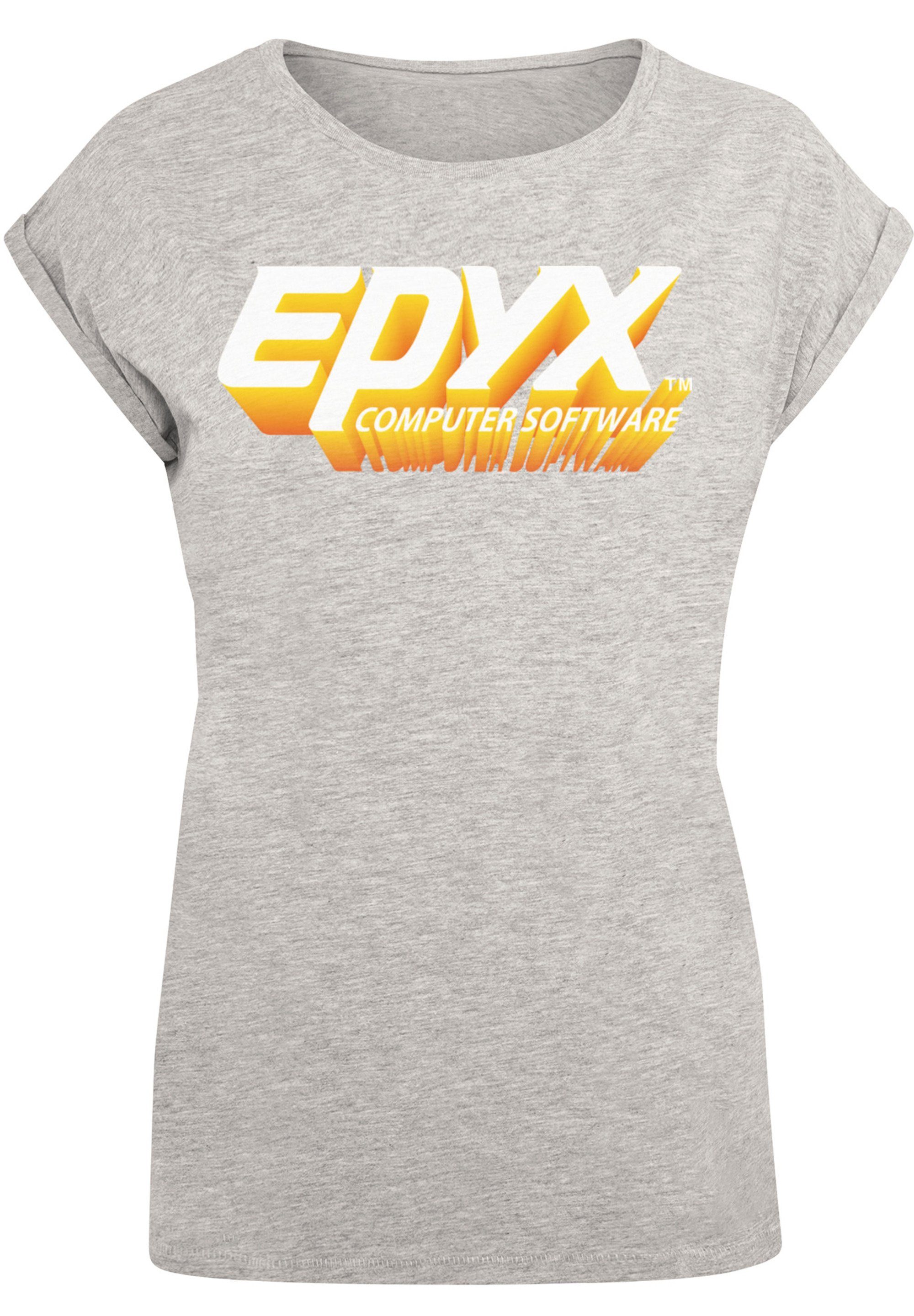 mit 3D hohem EPYX Logo Tragekomfort F4NT4STIC Baumwollstoff Print, Gaming weicher T-Shirt Retro Sehr
