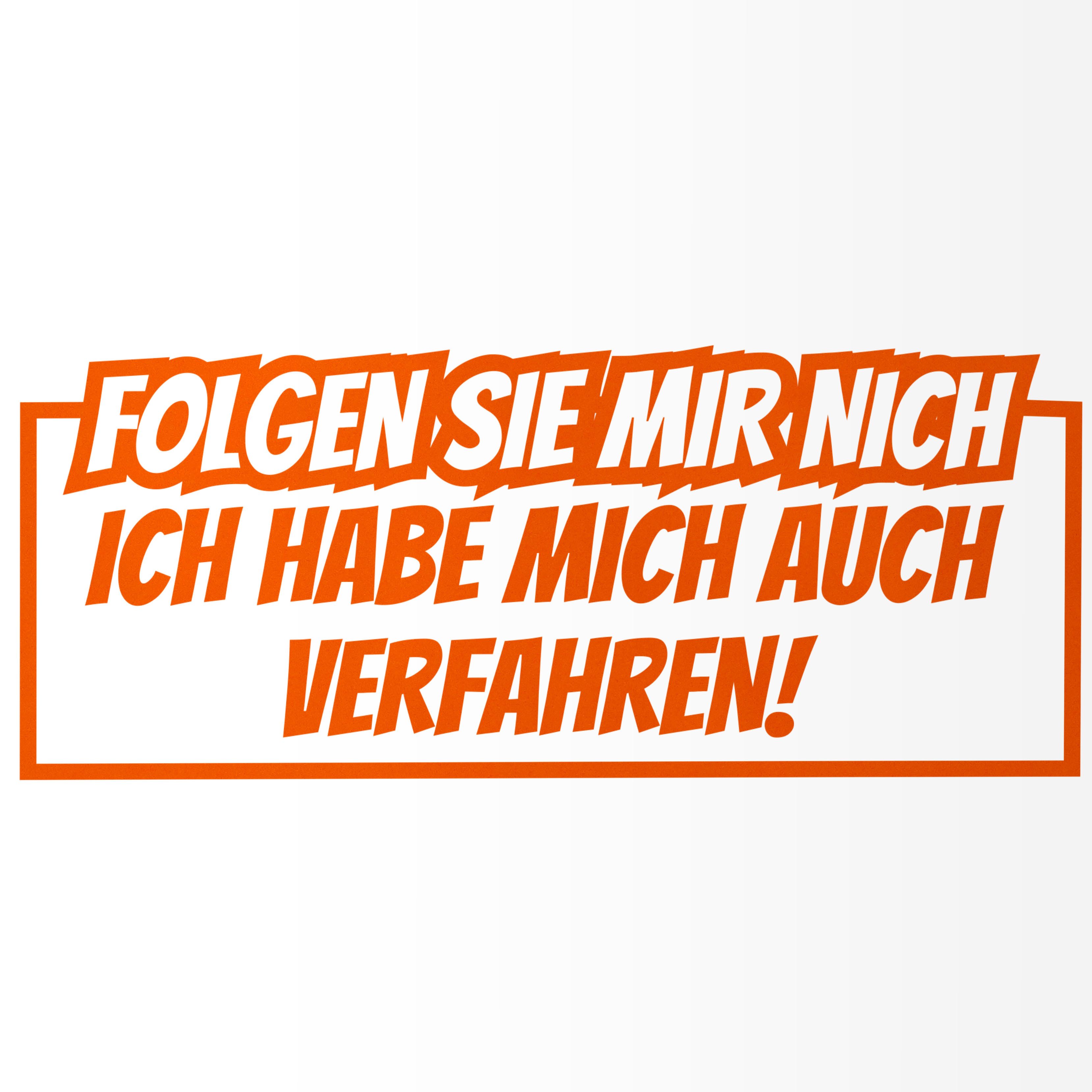 Nomiro Aufkleber Bitte folgen Sie mir nich 190 x 70 mm, (1tlg), konturgeschnitten, ohne Hintergrund