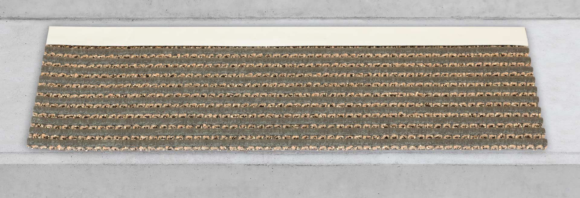 Metzker® Stufenmatte Sicherheitsstufenmatte - Außenstufenmatte, Rechteckig, Höhe: 7 mm, 1 Stück - Beige