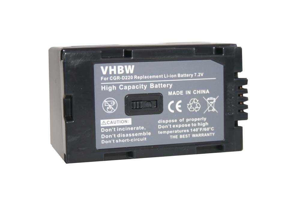 vhbw Ersatz für Panasonic CGR-D08A, CGR-D110, CGR-D120, CGR-D14, CGR-D16, Kamera-Akku 1700 mAh