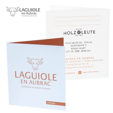 Laguiole en Aubrac Tafelgabel Steakgabel Olivenholz, Gabel original mit Zertifikat, Handarbeit, aus Frankreich