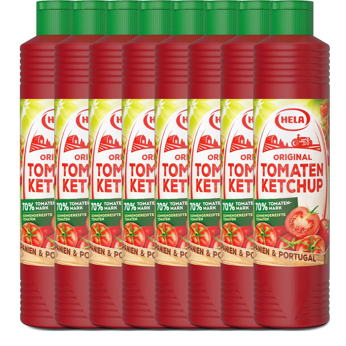 HELA Saucen, Hela Tomaten Ketchup mit natürlich fruchtigem Aroma 800ml 6er Pack