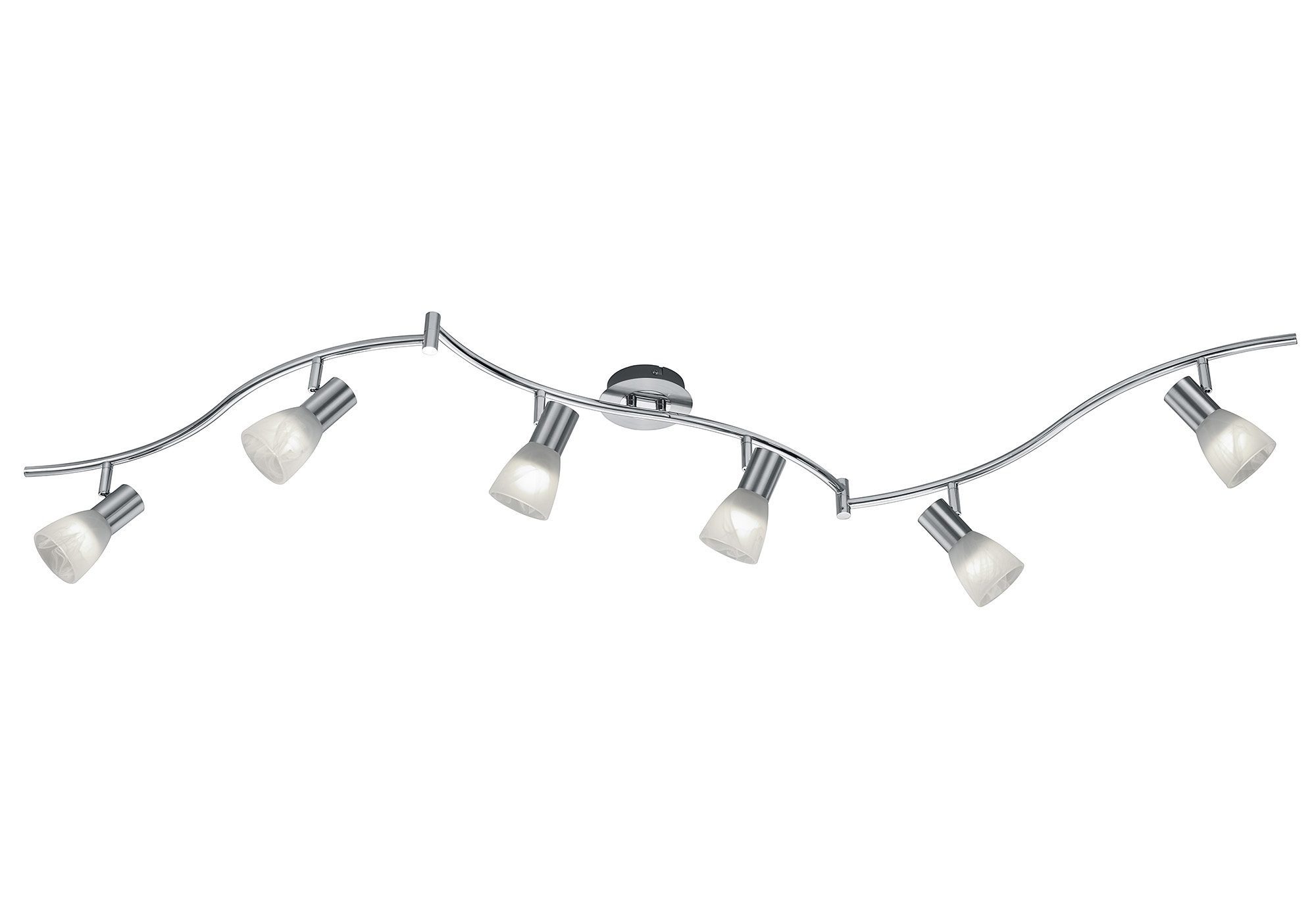 TRIO Leuchten LED Levisto, Deckenstrahler Deckenlampe LED nickelfarben wechselbar, LED Deckenleuchte, LED