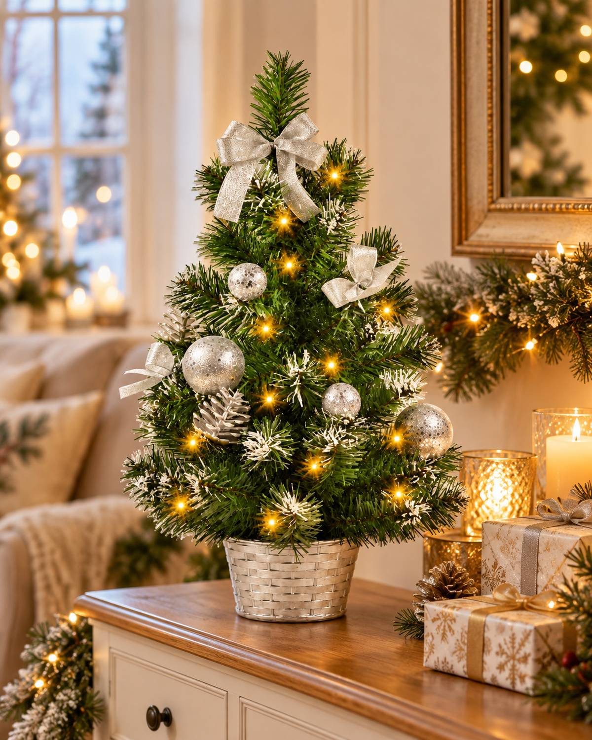 RIFFELMACHER & WEINBERGER Weihnachtsbaumkugel Geschmückter Weihnachtsbaum mit 20er LED Lichterke – Bild 2 von 5