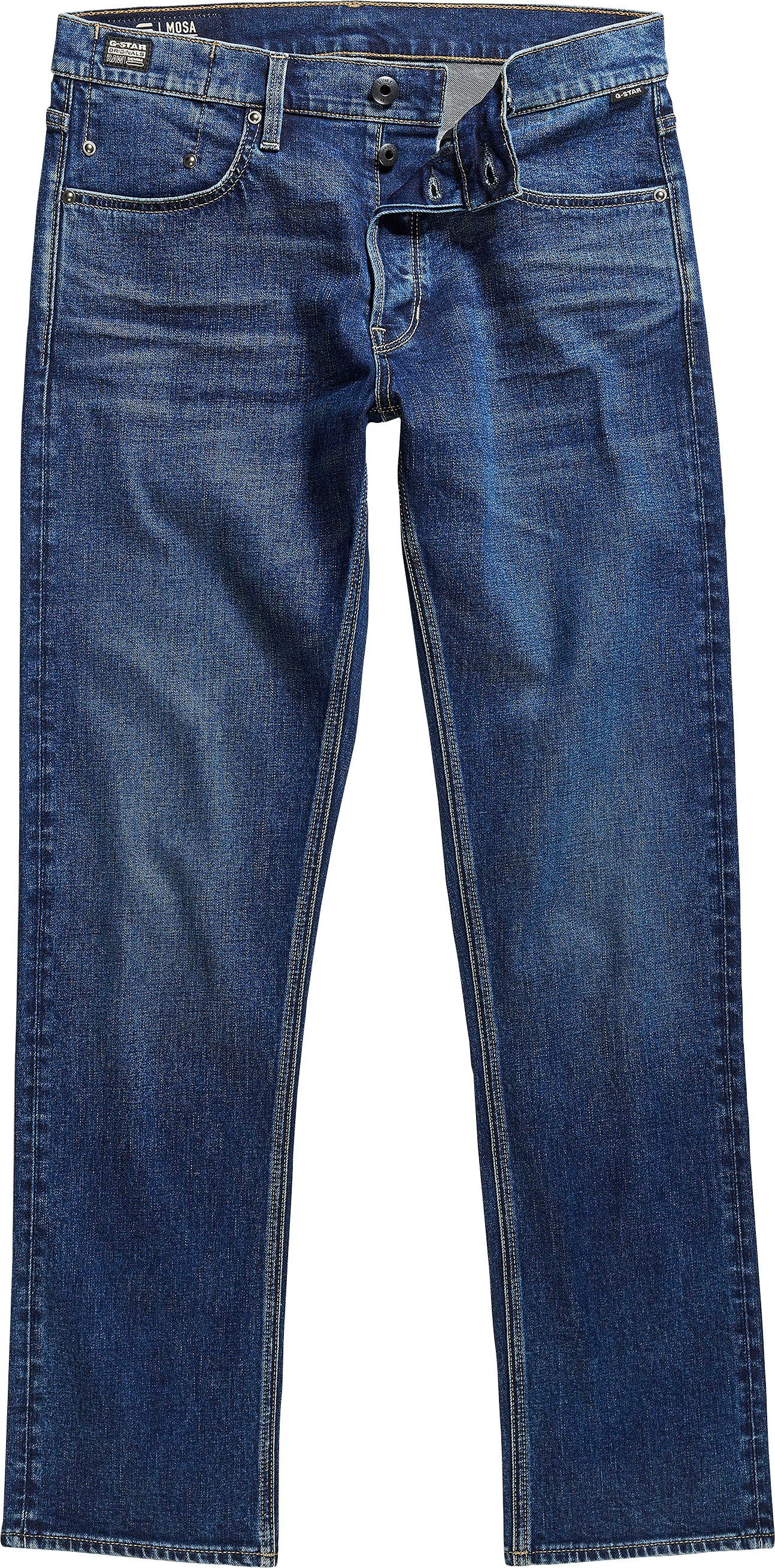 Straight-Jeans Straight Mosa Nähten mit faded hellen G-Star RAW ocean atlantic