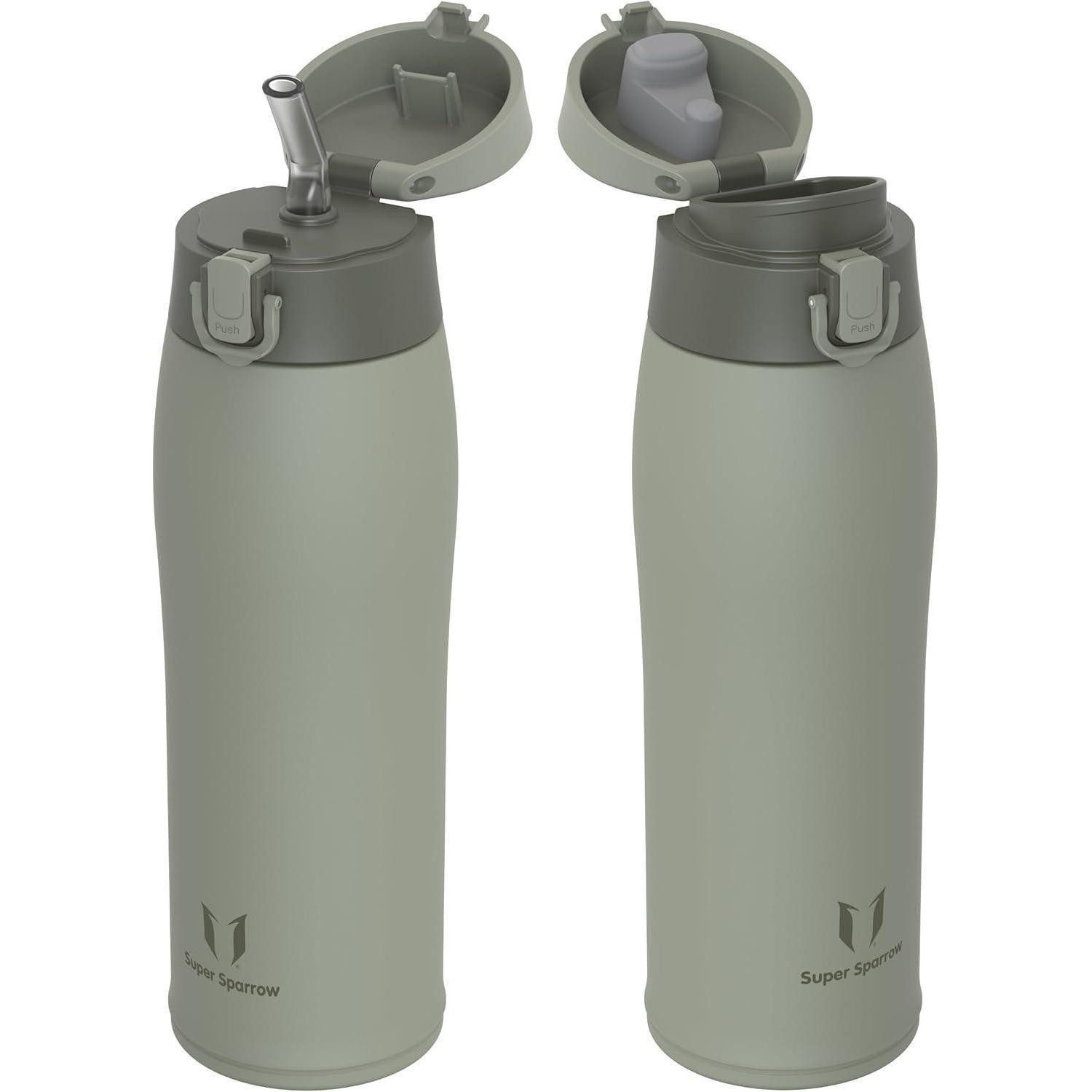 LuxusKollektion Thermoflasche Trinkflasche Edelstahl Thermosflasche 750 ml M- Wüstengrün