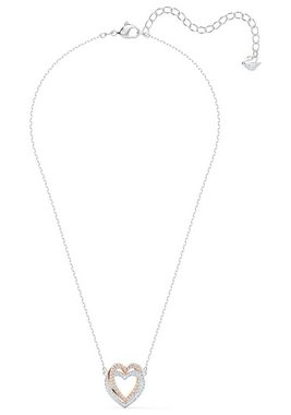 Swarovski Kette mit Anhänger Herz, Infinity Heart, weiss, Metallmix, 5518868, mit Swarovski® Kristall