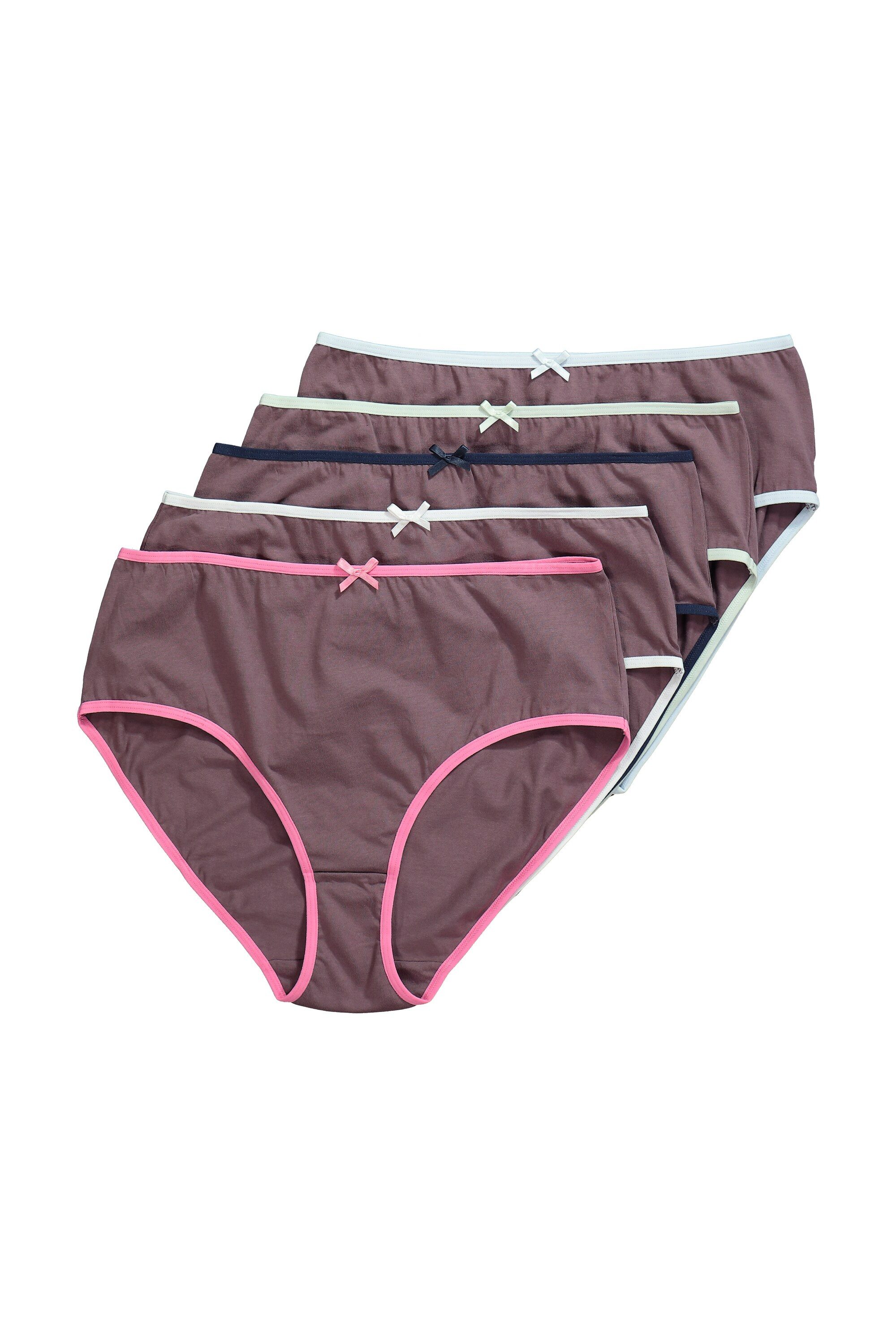 Slip Midislips 5er-Pack farbige Kanten