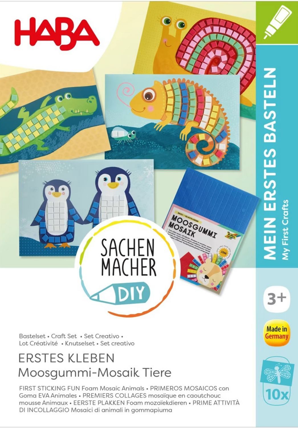 Haba Spielfigur HABA 2013218 - SachenMacher DIY: Erstes Kleben Moosgummi-Mosaik Tiere