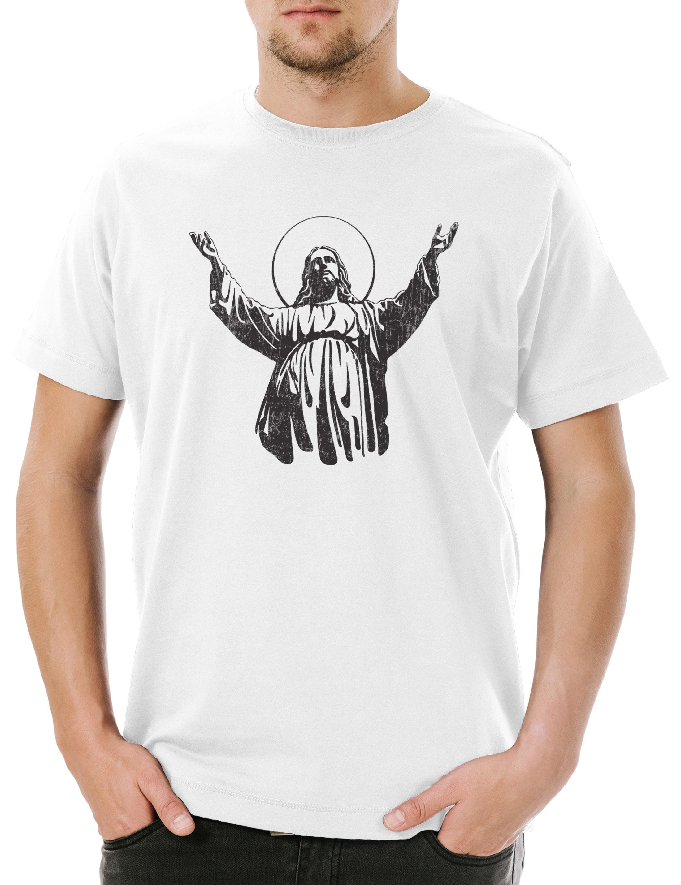 Print-Shirt Jesus I Herren T-Shirt God Gott Christus Christentum Glaube INRI Liebe