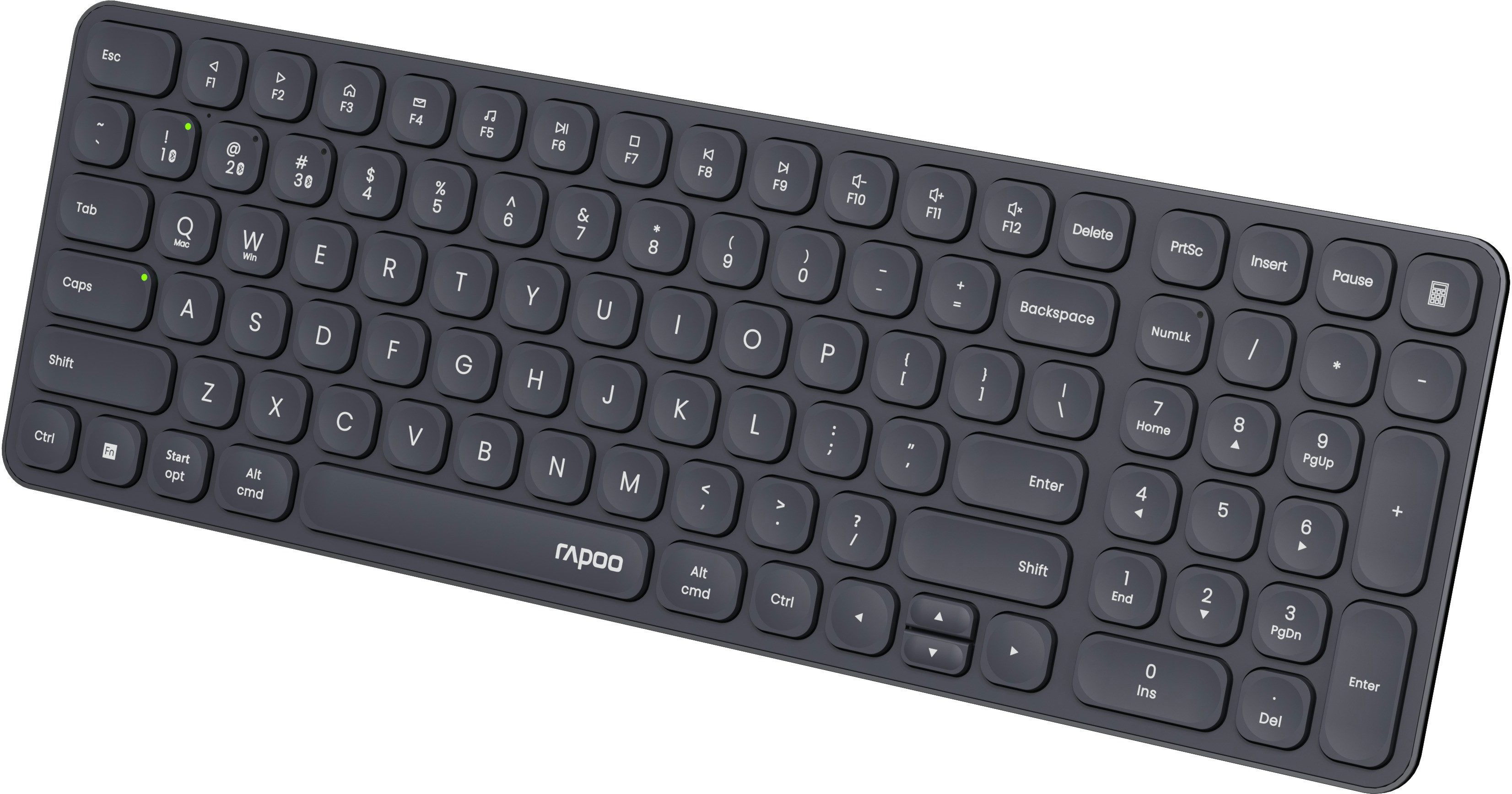 Rapoo E9310M Multi-Mode kabellose Ultra-Slim-Bluetooth-Tastatur (2,4 GHz, Bluetooth, flaches Aluminium Design, DE-Layout QWERTZ, PC/Mac)