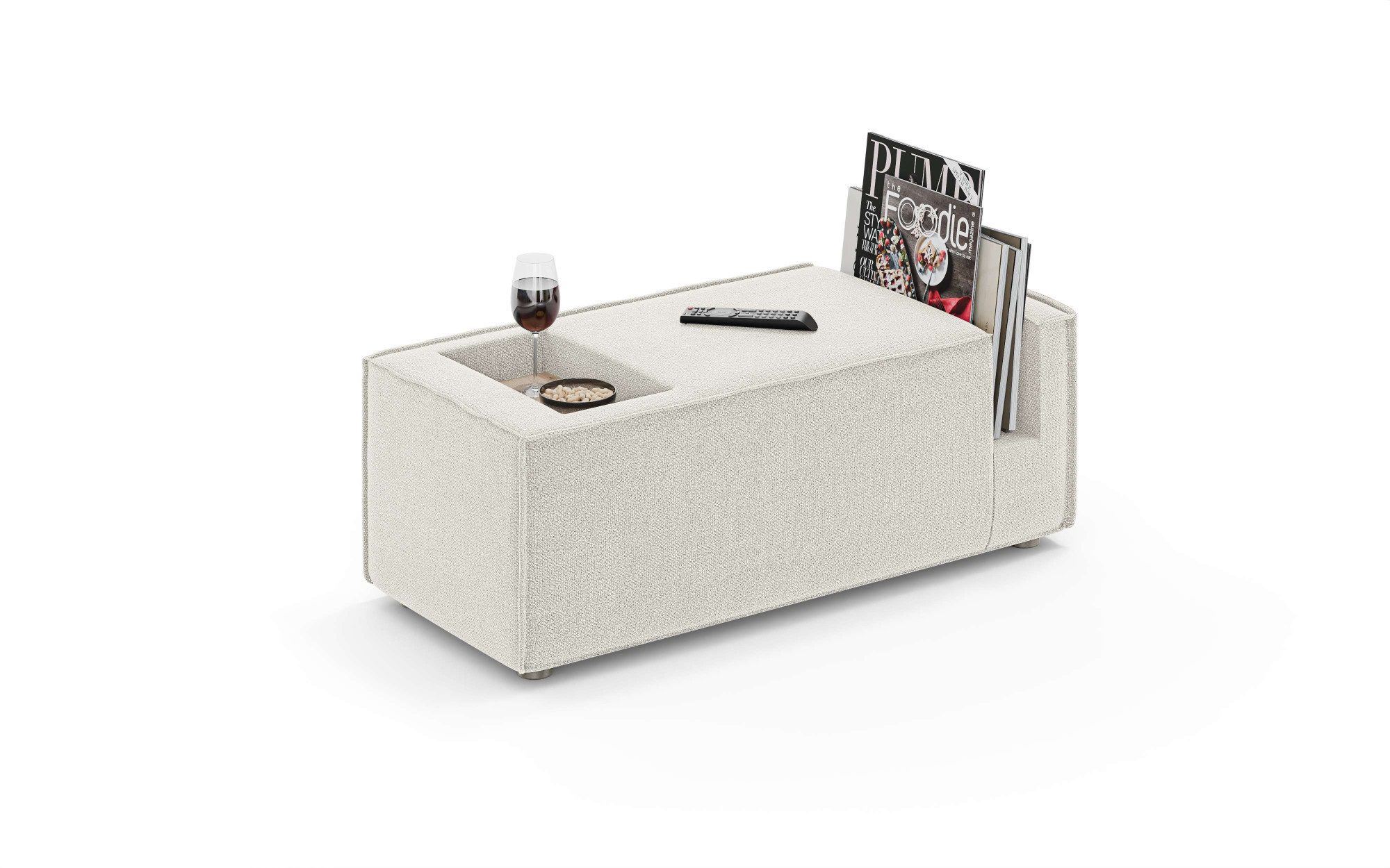 OTTO home Sofaelement HAILY Tisch für das Modulsofa, Maße B/T/H: 45/100/37 cm, als Modul oder separat verwendbar, mit Steckfach und Ablagefläche