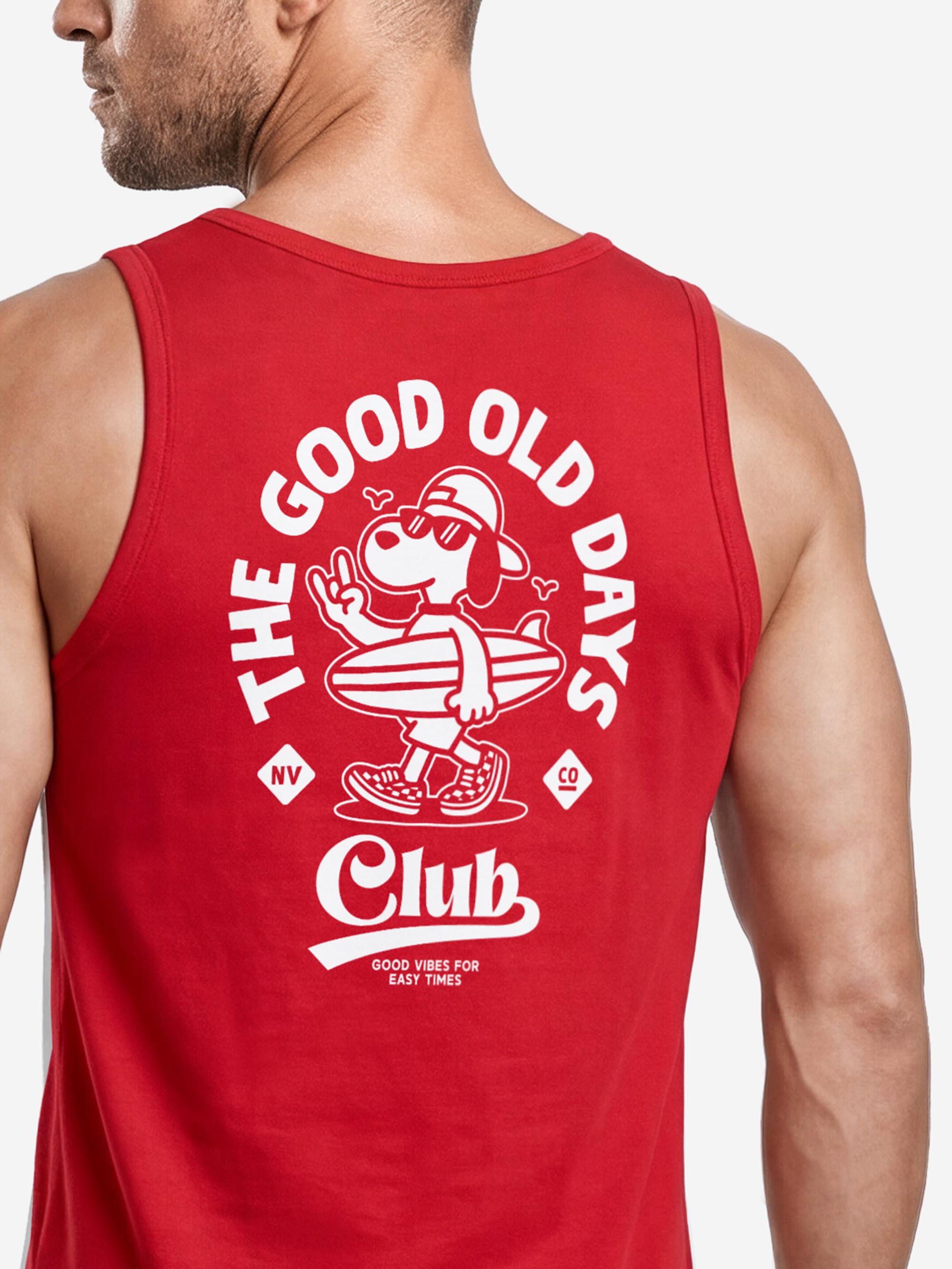 Neverless Tanktop Tanktop Herren mit Grafik-Print Rückendruck- Retro Design Good old mit Print