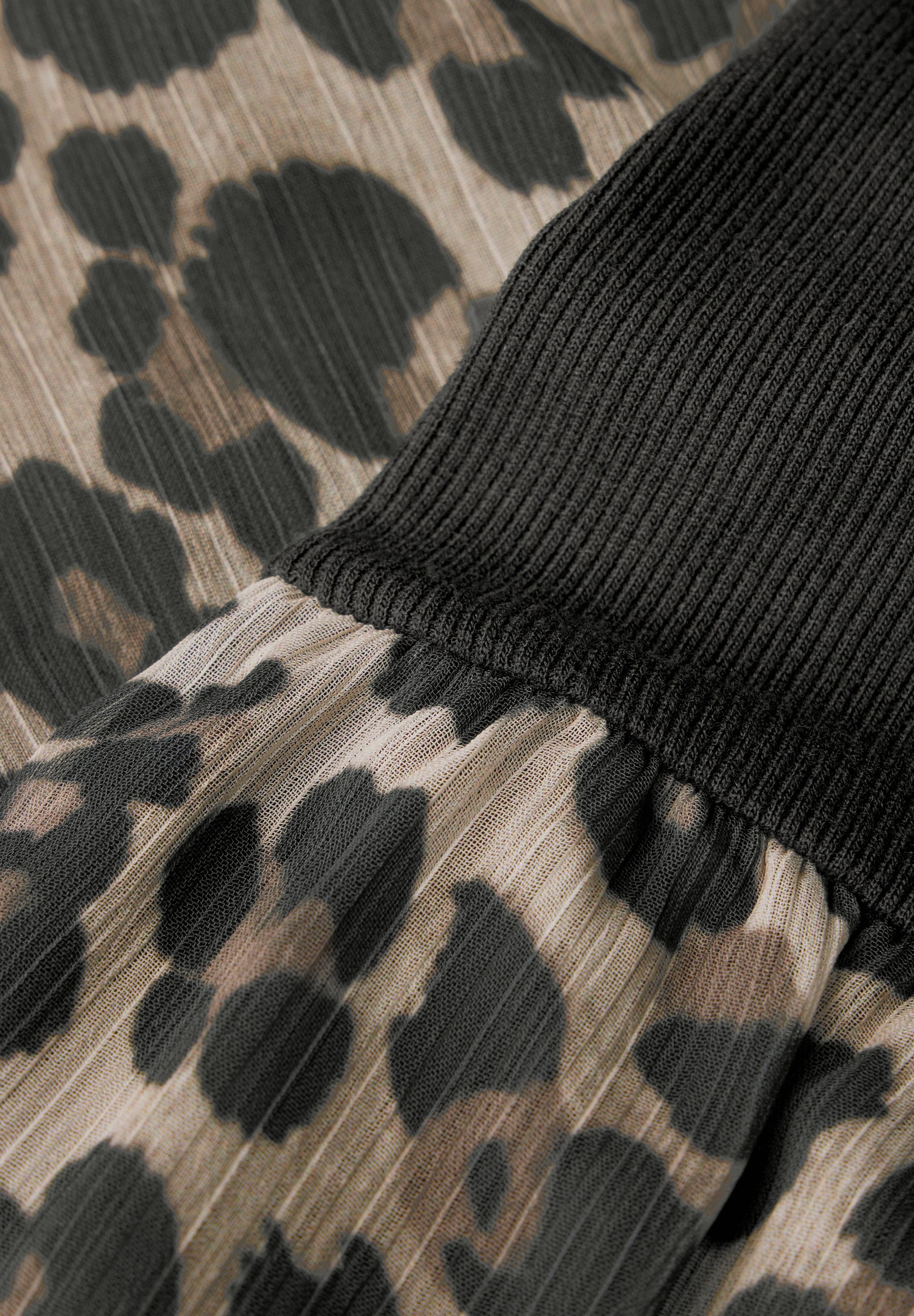 STREET ONE Midikleid mit Animal Print-Mix