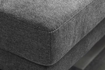 riess-ambiente Ecksofa CITY 275cm grau / schwarz, Einzelartikel 1 Teile, Wohnzimmer · Webstoff · XXL · L-Form · Couch inkl. Kissen · Design